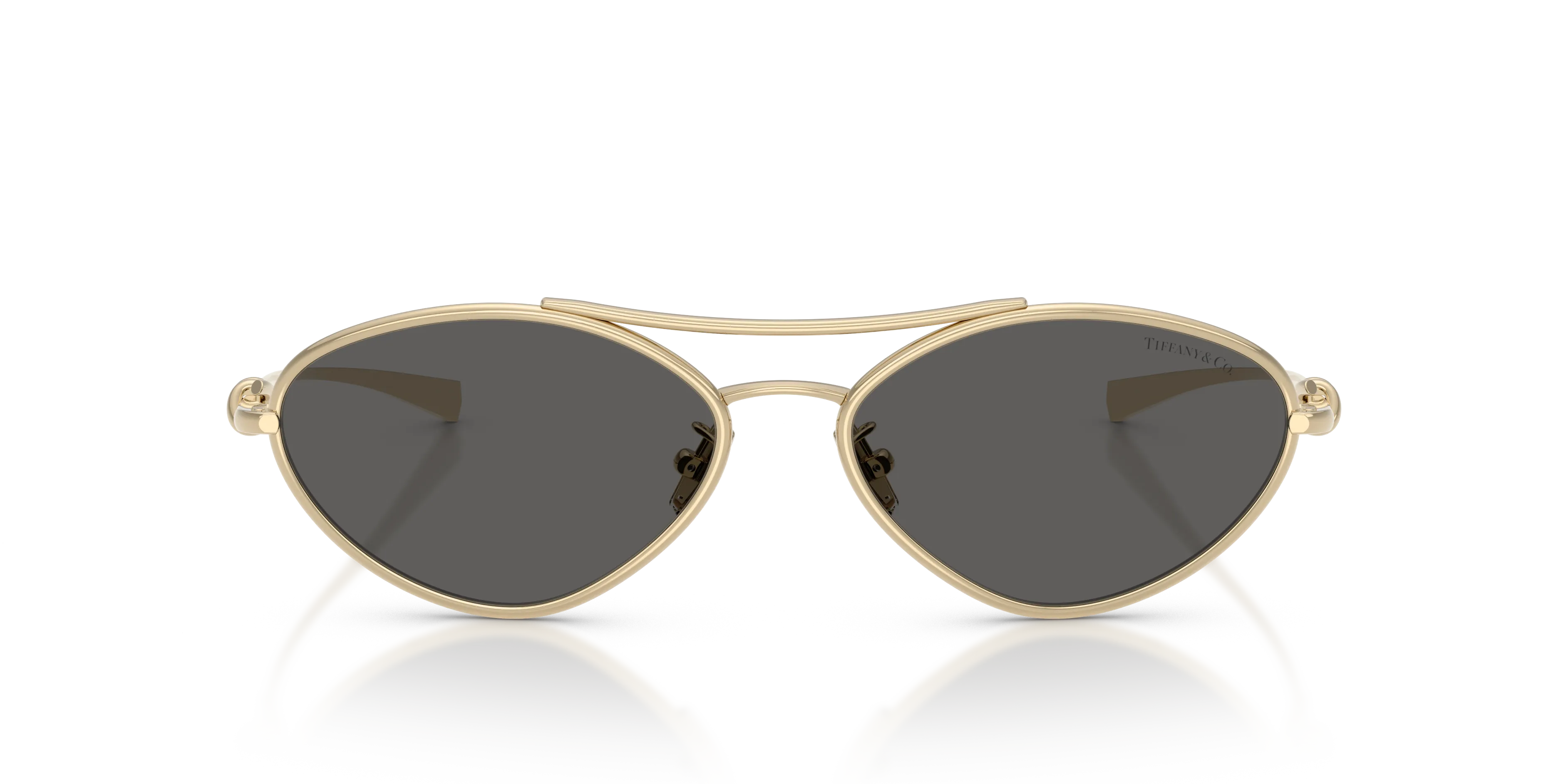 Tiffany TF3117 6021S4 Occhiali da sole Metallo Oro Grigio Geometrica Normale - immagine 3