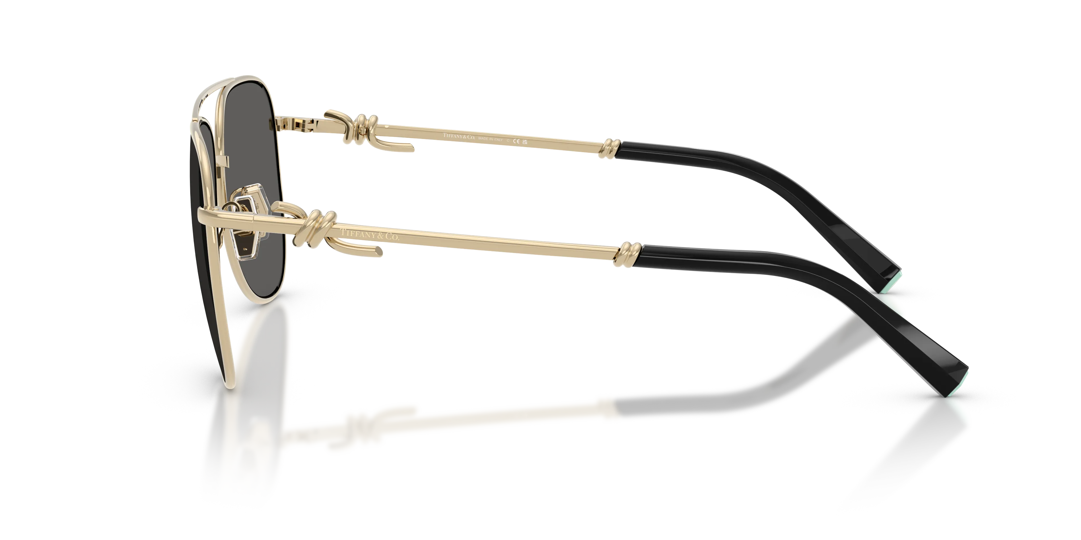 Tiffany TF3116 6021S4 Occhiali da sole Metallo Oro Grigio Pilot Normale - immagine 4