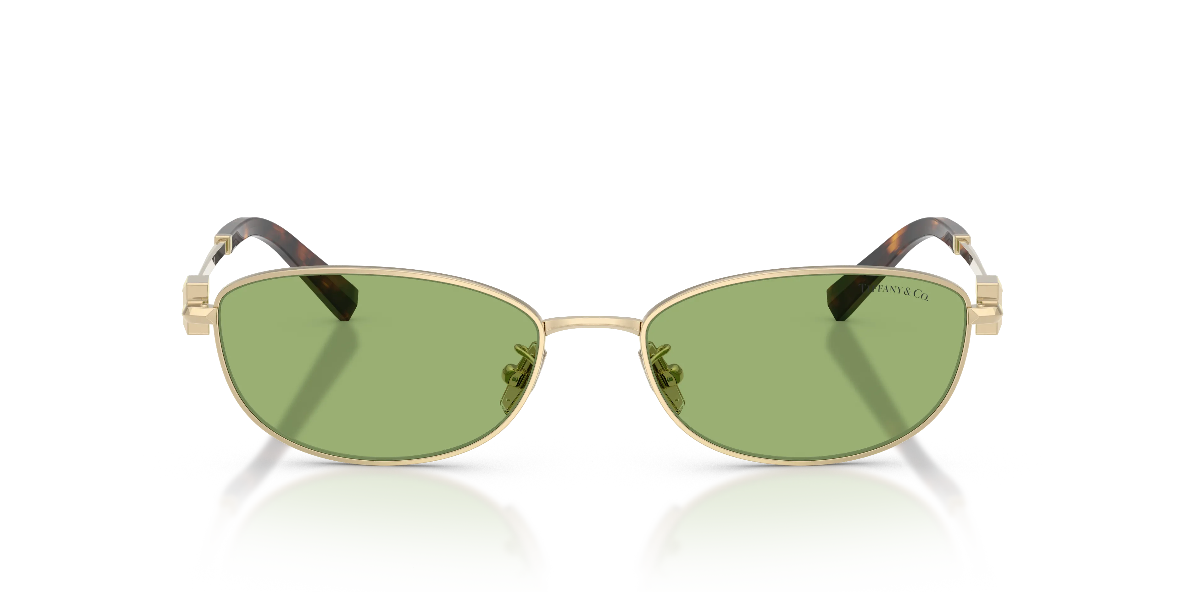 Tiffany TF3115 6229/2 Occhiali da sole Acciaio Oro Verde Rotonda Normale - immagine 3