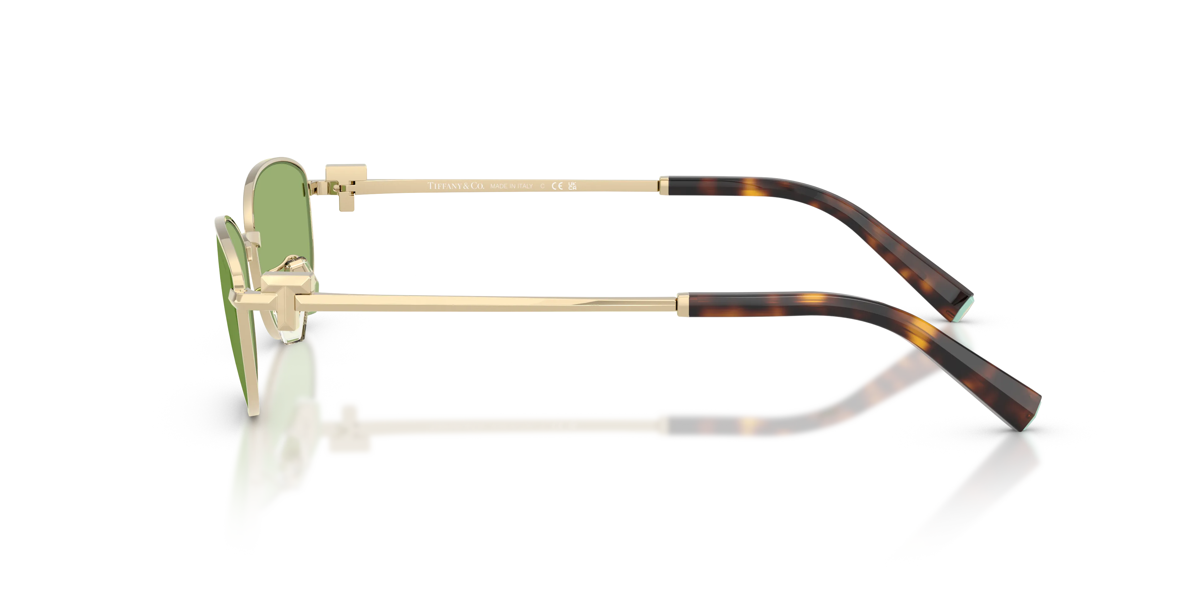 Tiffany TF3115 6229/2 Occhiali da sole Acciaio Oro Verde Rotonda Normale - immagine 4