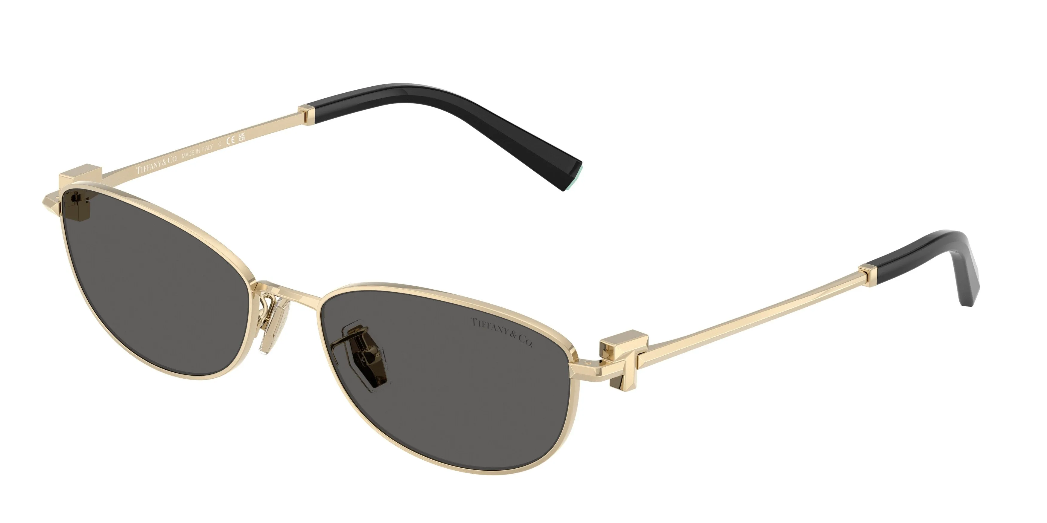 Tiffany TF3115 6021S4 Occhiali da sole Acciaio Oro Grigio Rotonda Normale - immagine 1