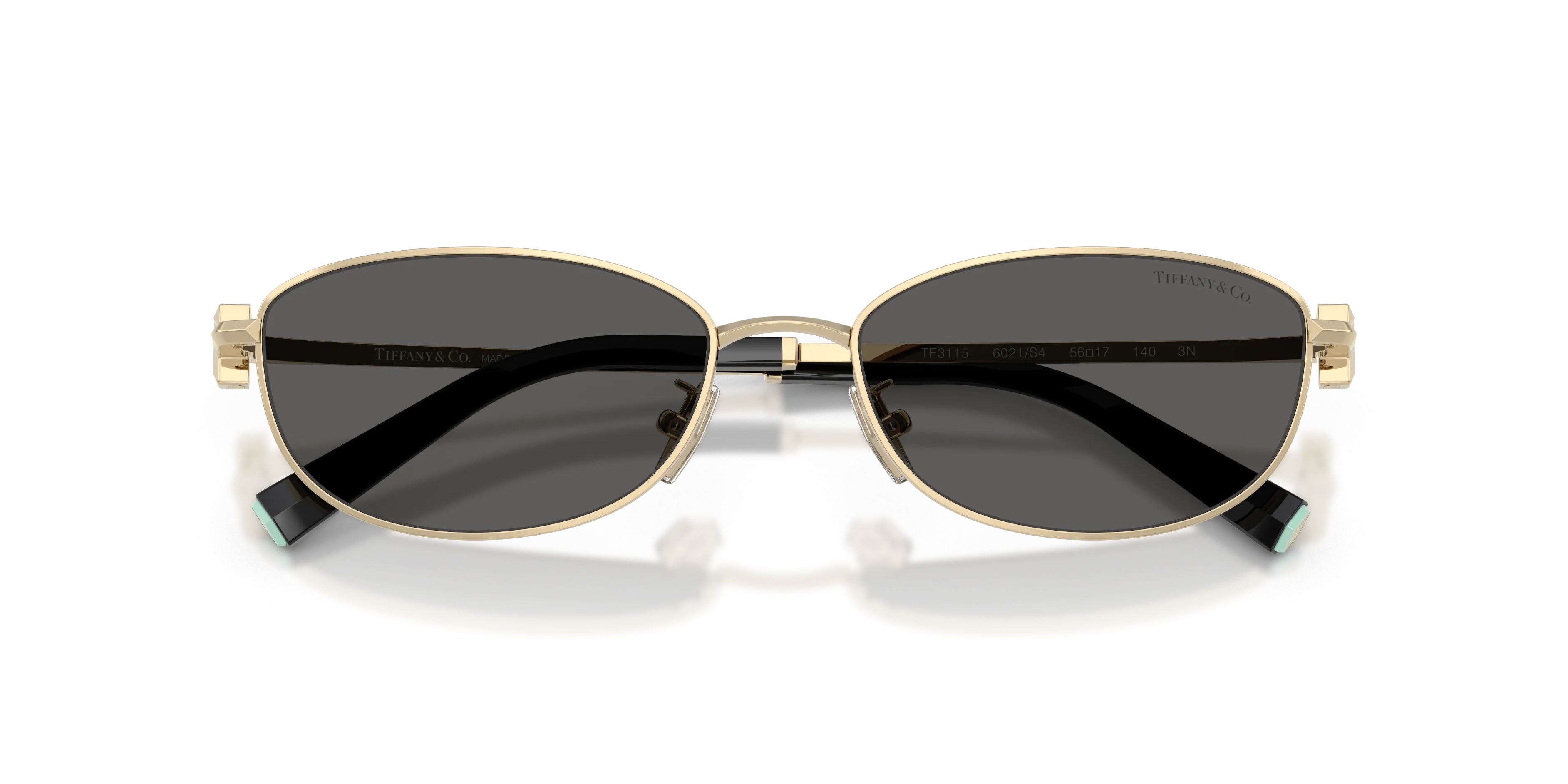 Tiffany TF3115 6021S4 Occhiali da sole Acciaio Oro Grigio Rotonda Normale - immagine 2