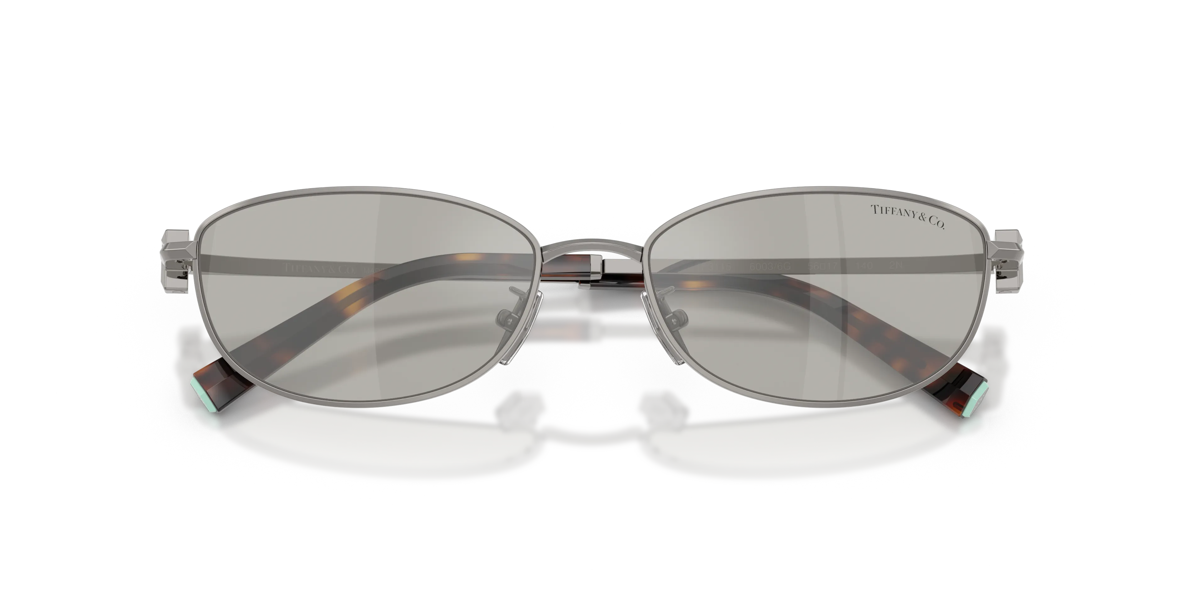 Tiffany TF3115 60036G Occhiali da sole Acciaio Grigio Grigio Rotonda Specchiate - immagine 2