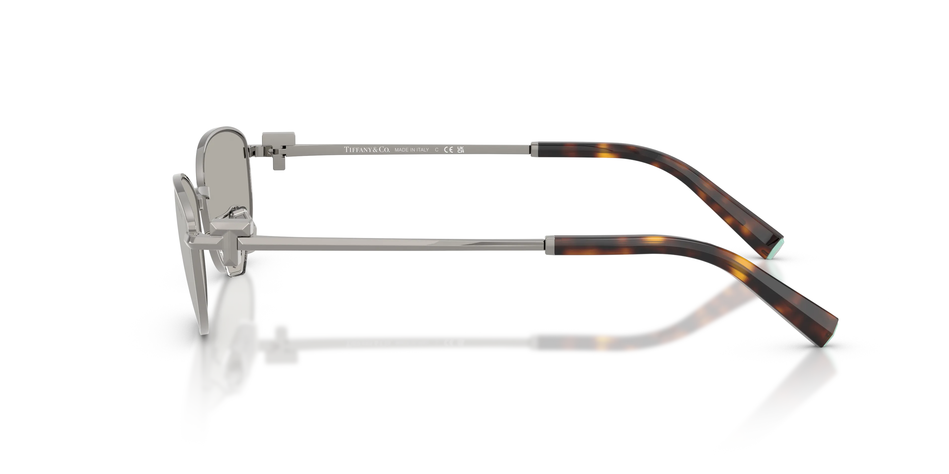 Tiffany TF3115 60036G Occhiali da sole Acciaio Grigio Grigio Rotonda Specchiate - immagine 4
