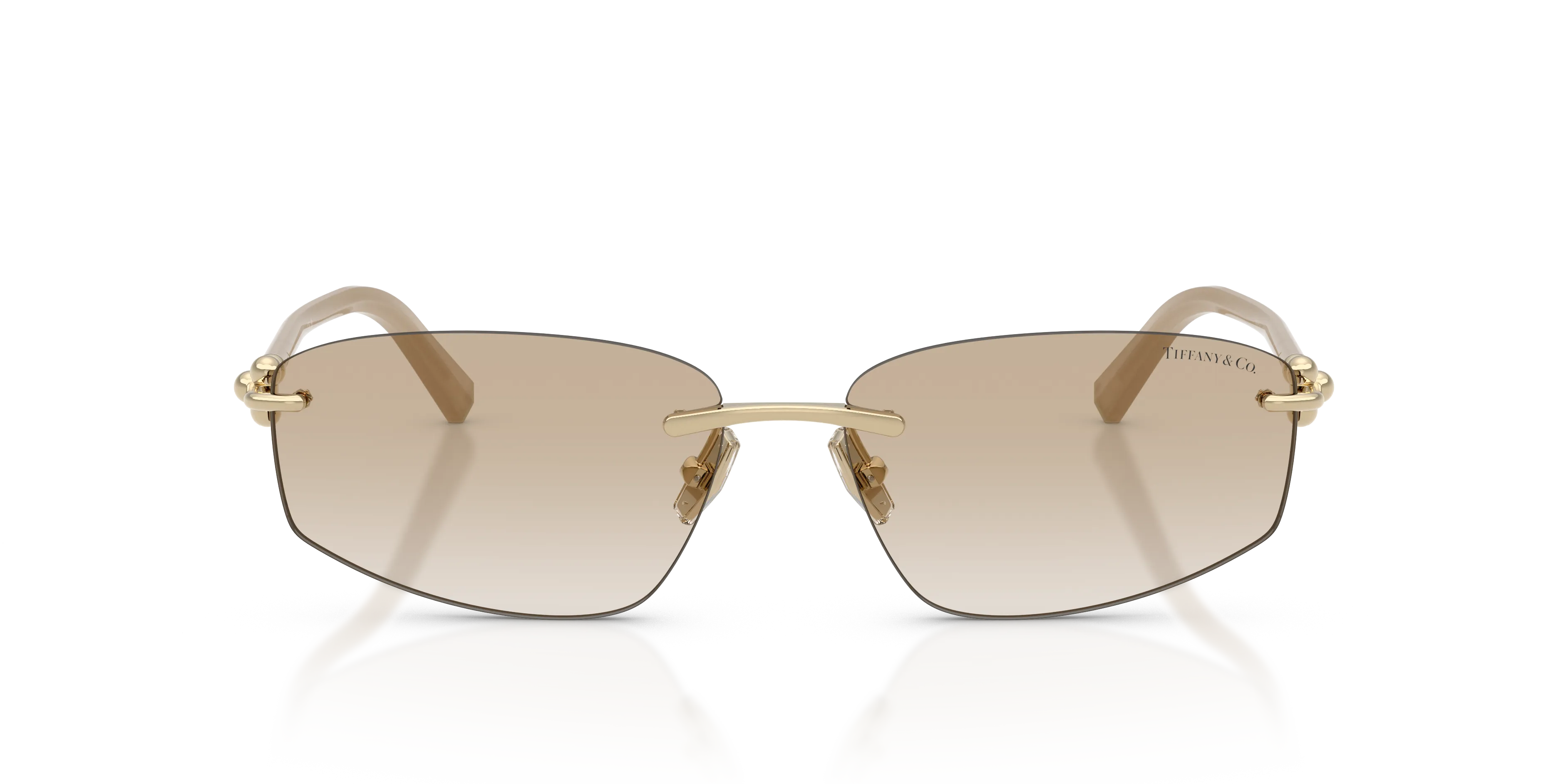 Tiffany TF3114 602111 Occhiali da sole Metallo Oro Grigio Geometrica Normale Sfumato - immagine 3