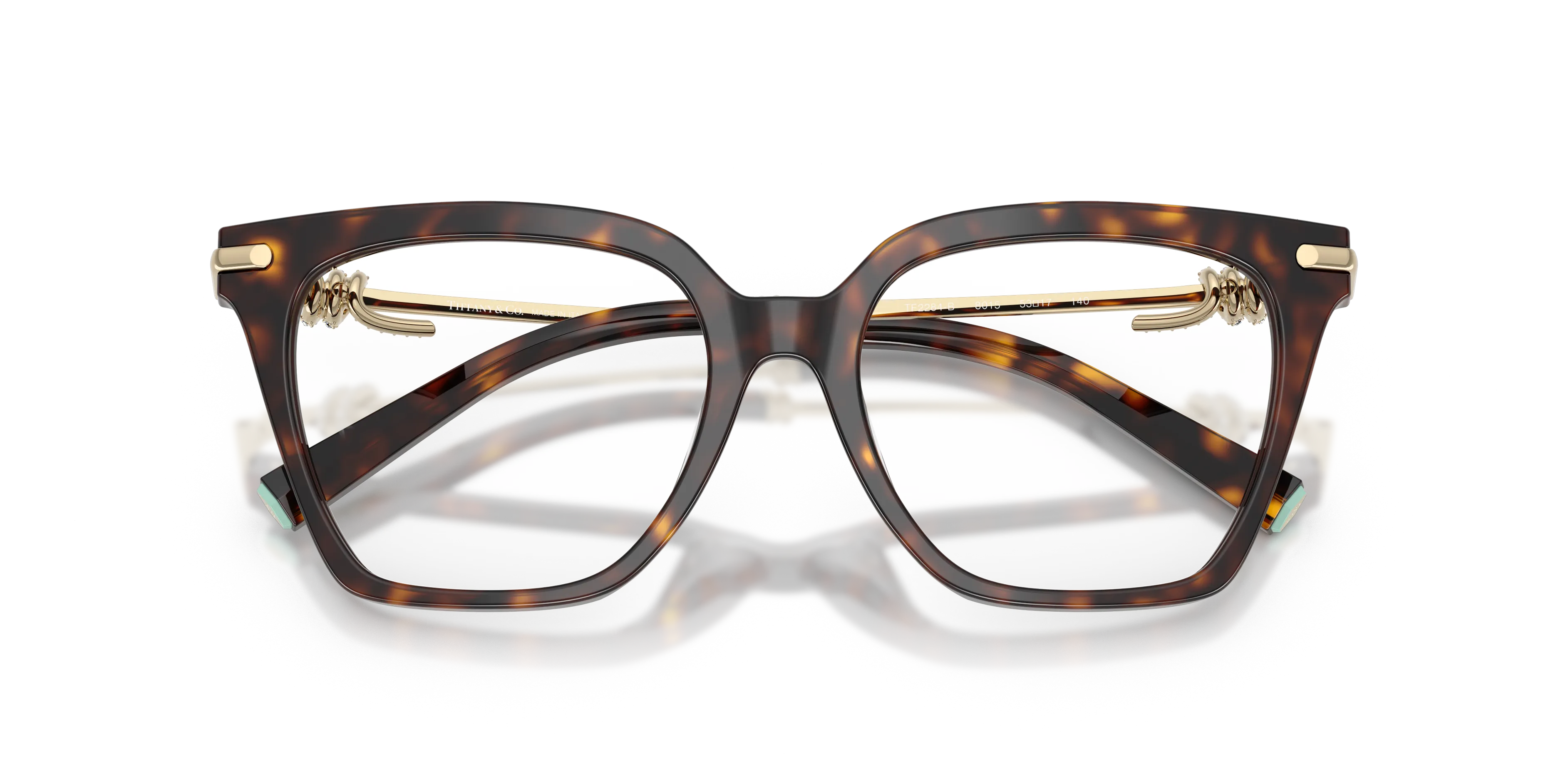 Tiffany TF2284B 8015 Montature da vista Acetato Tartaruga Squadrata Normale - immagine 2