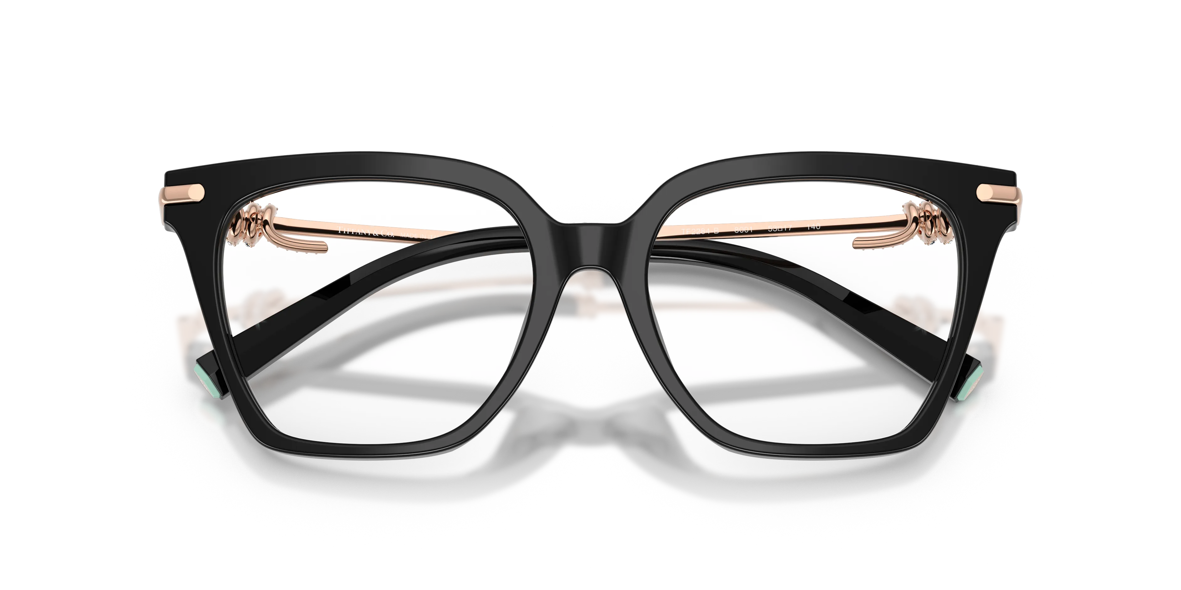 Tiffany TF2284B 8001 Montature da vista Acetato Nero Squadrata Normale - immagine 2