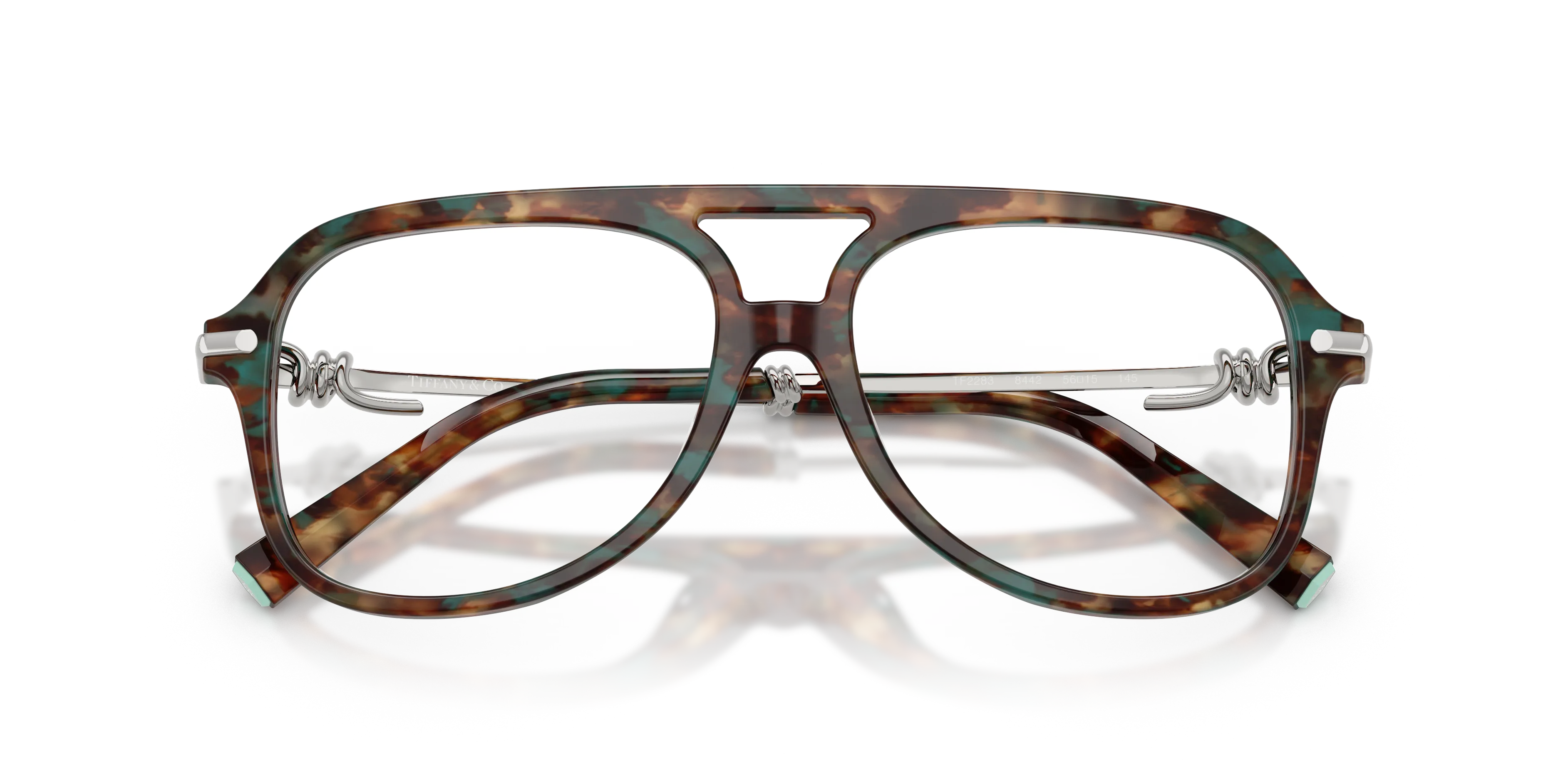 Tiffany TF2283 8442 Montature da vista Acetato Tartaruga Pilot Normale - immagine 2