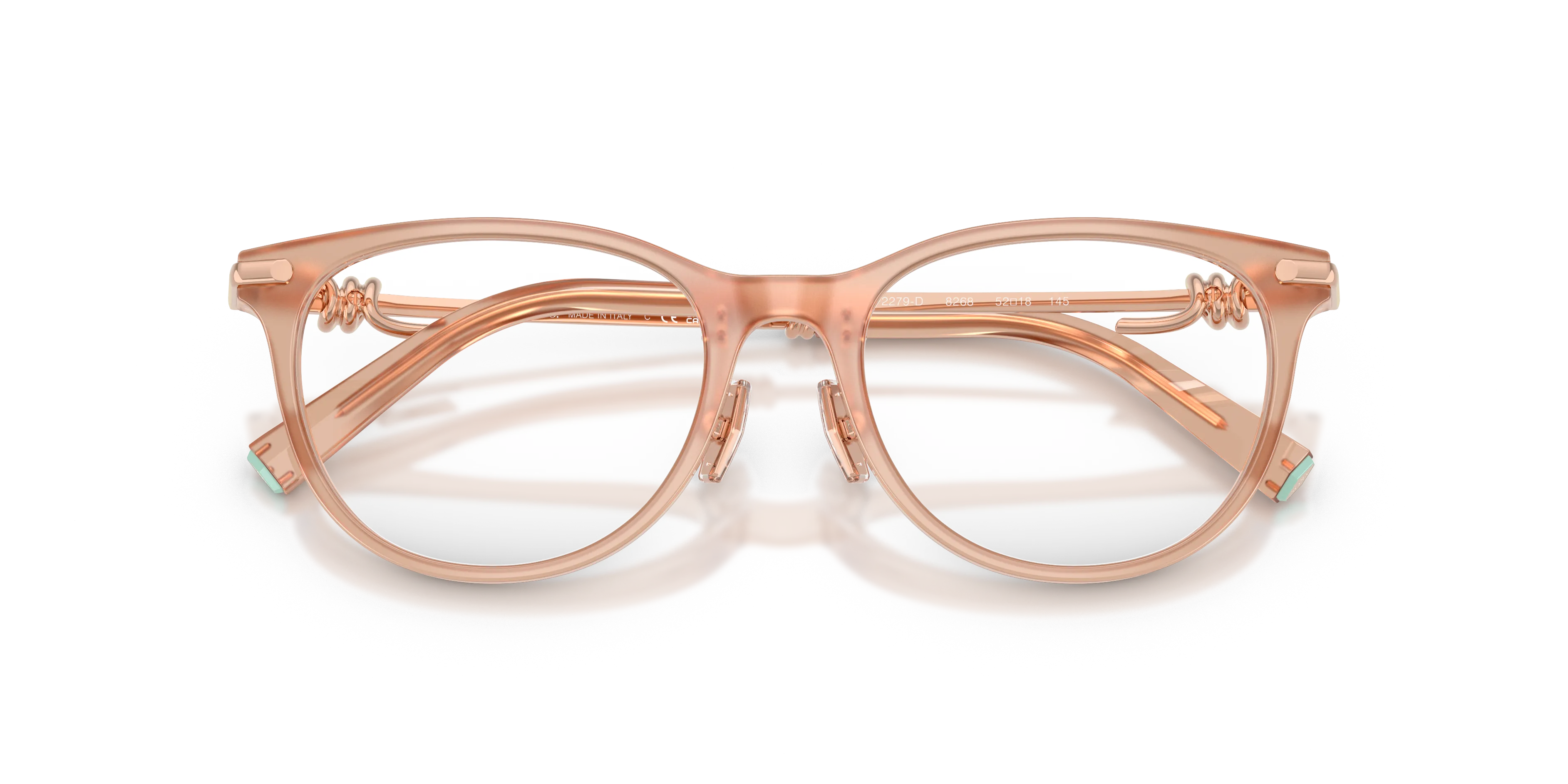 Tiffany TF2279D 8268 Montature da vista Acetato Rosa Rotonda Normale - immagine 2