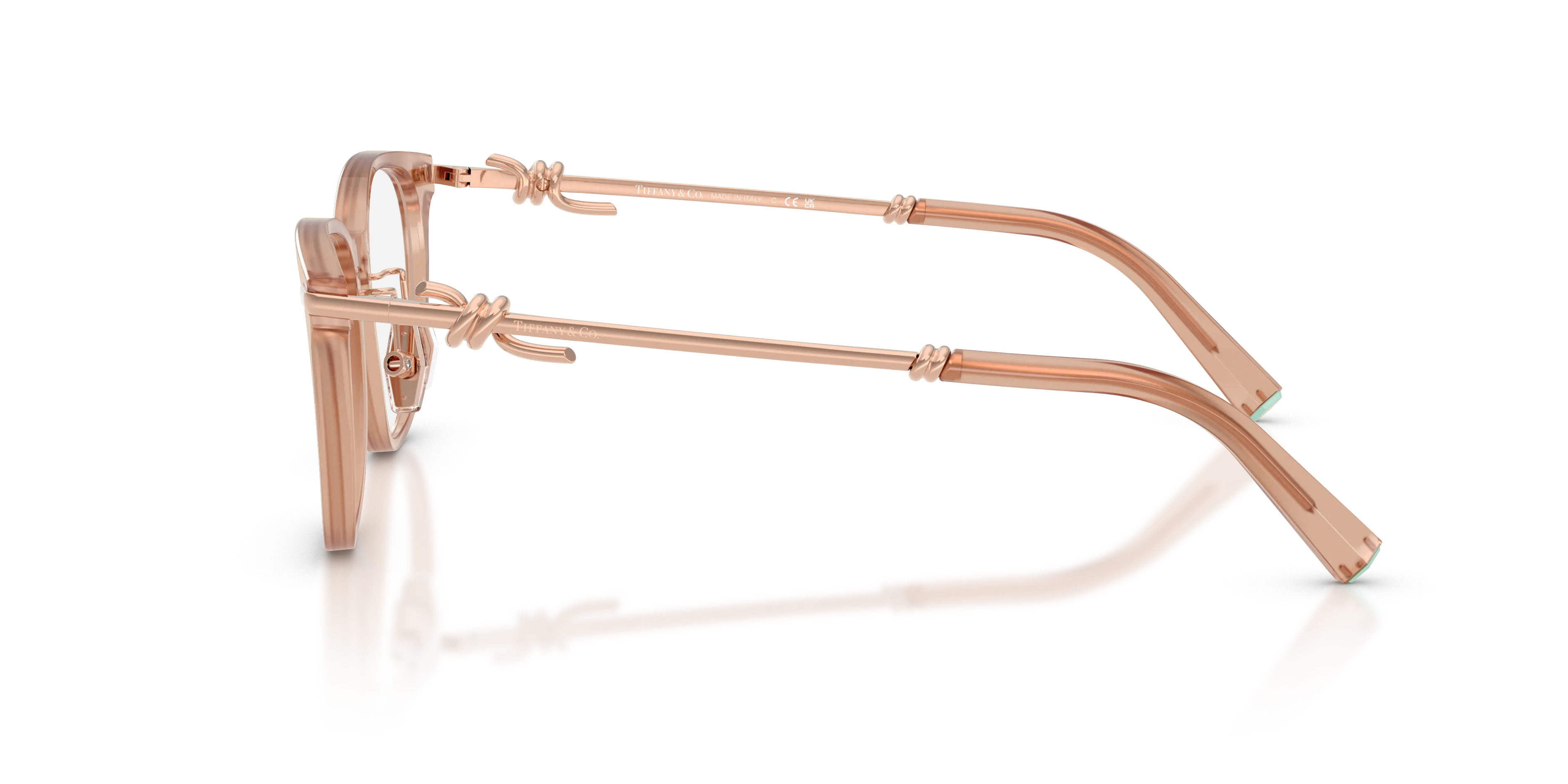 Tiffany TF2279D 8268 Montature da vista Acetato Rosa Rotonda Normale - immagine 4