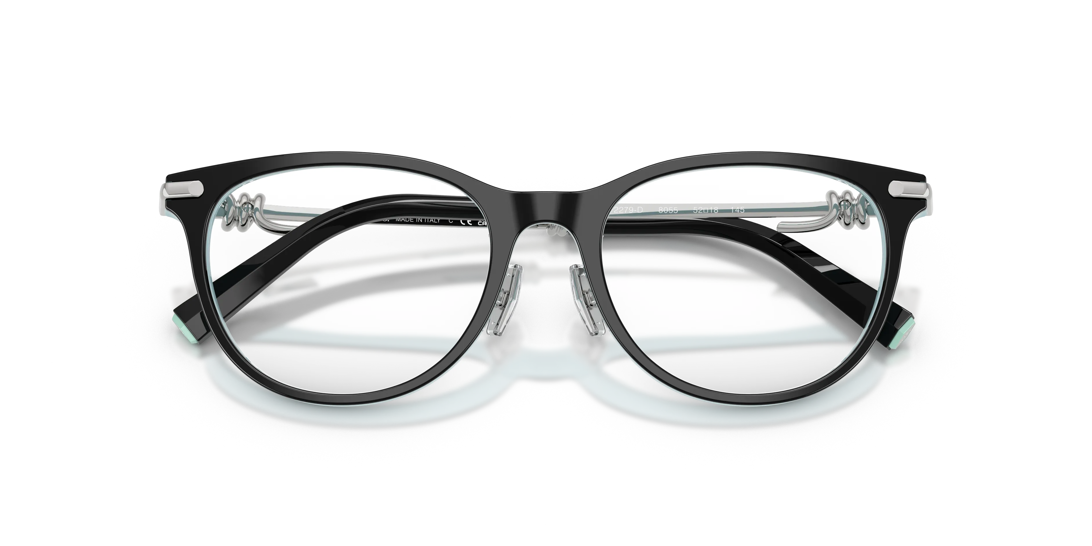 Tiffany TF2279D 8055 Montature da vista Acetato Nero Rotonda Normale - immagine 2