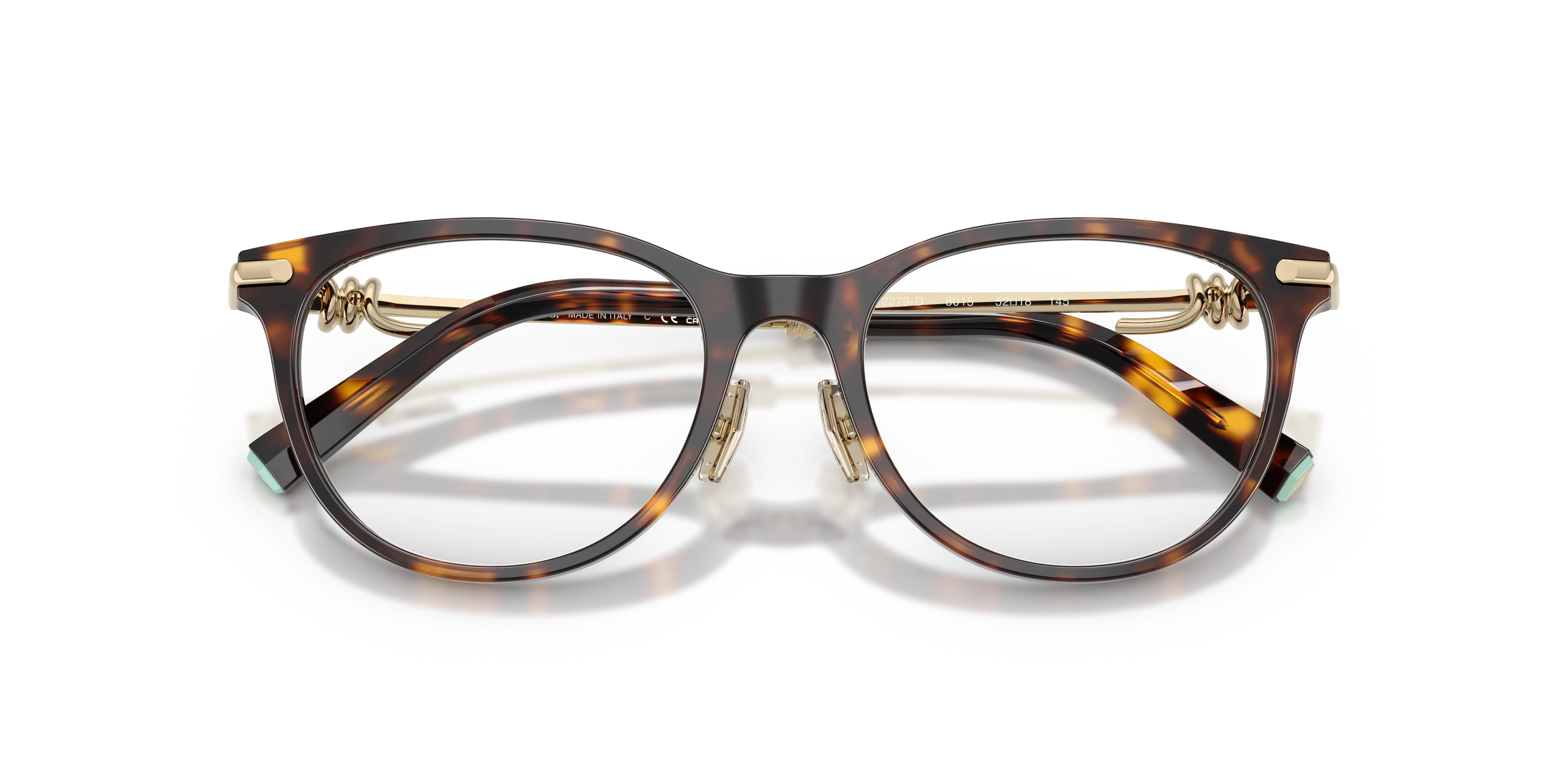 Tiffany TF2279D 8015 Montature da vista Acetato Tartaruga Rotonda Normale - immagine 2