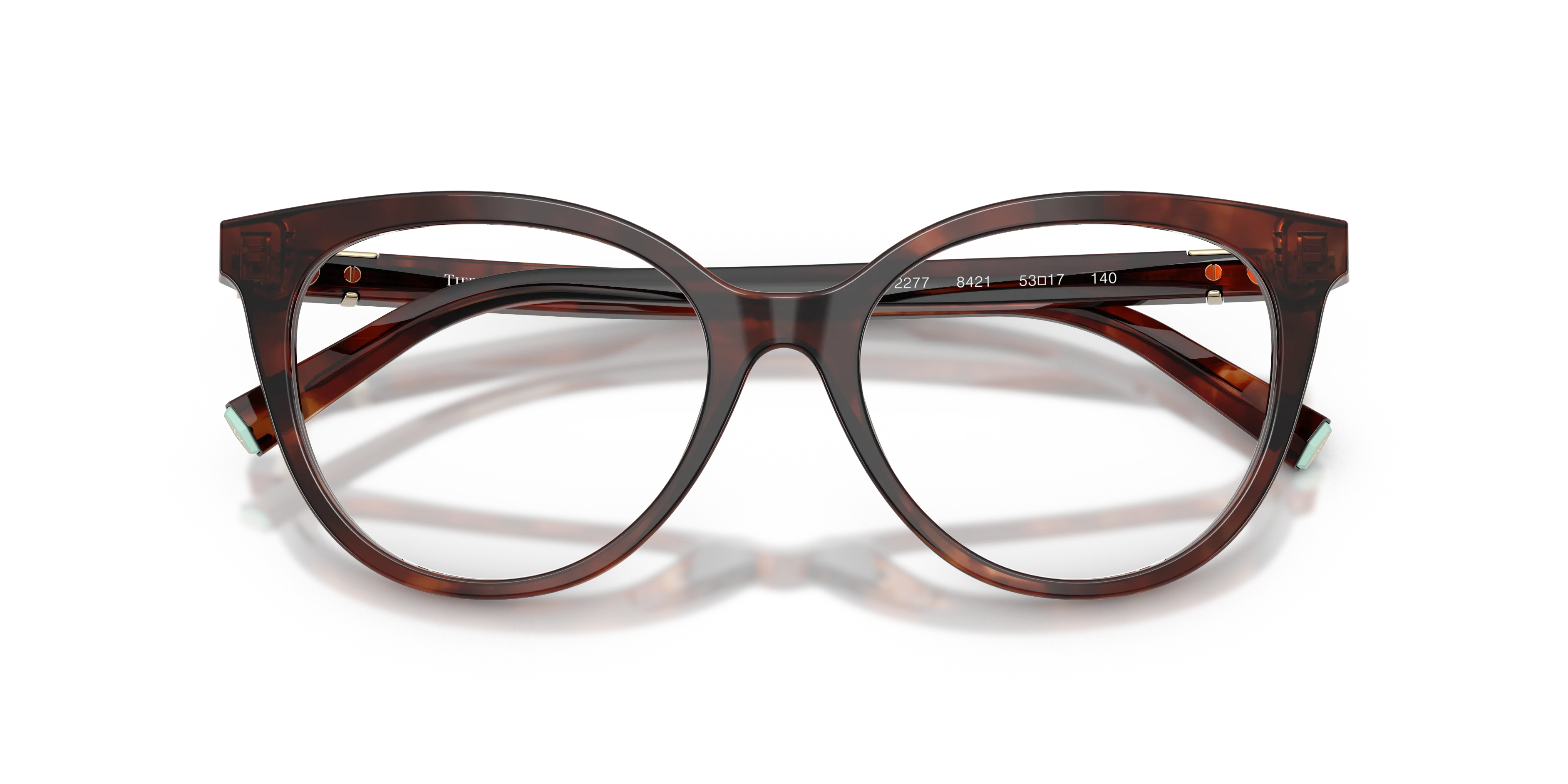 Tiffany TF2277 8421 Montature da vista Acetato Marrone Cat Eye Normale - immagine 2
