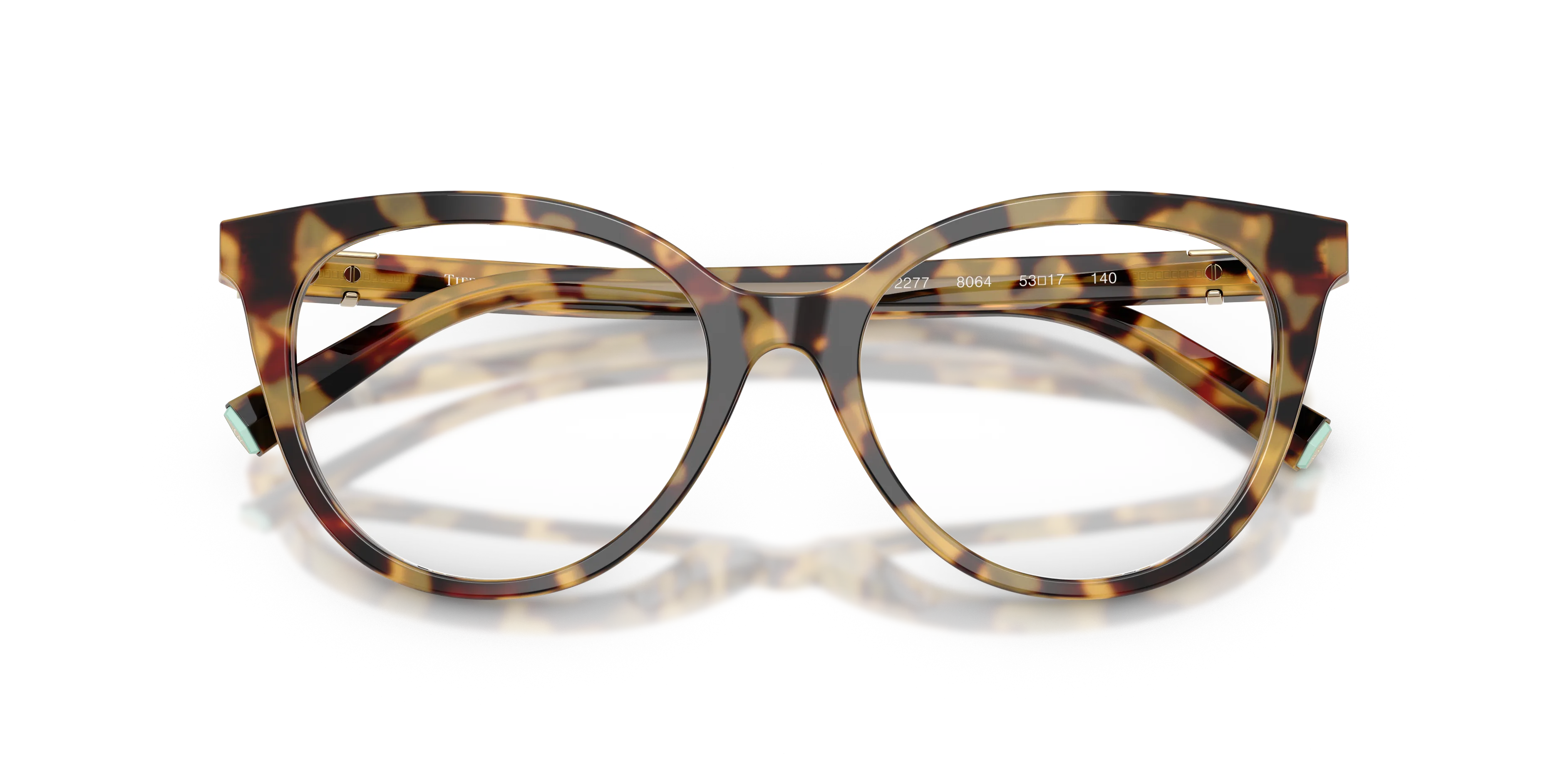 Tiffany TF2277 8064 Montature da vista Acetato Tartaruga Cat Eye Normale - immagine 2