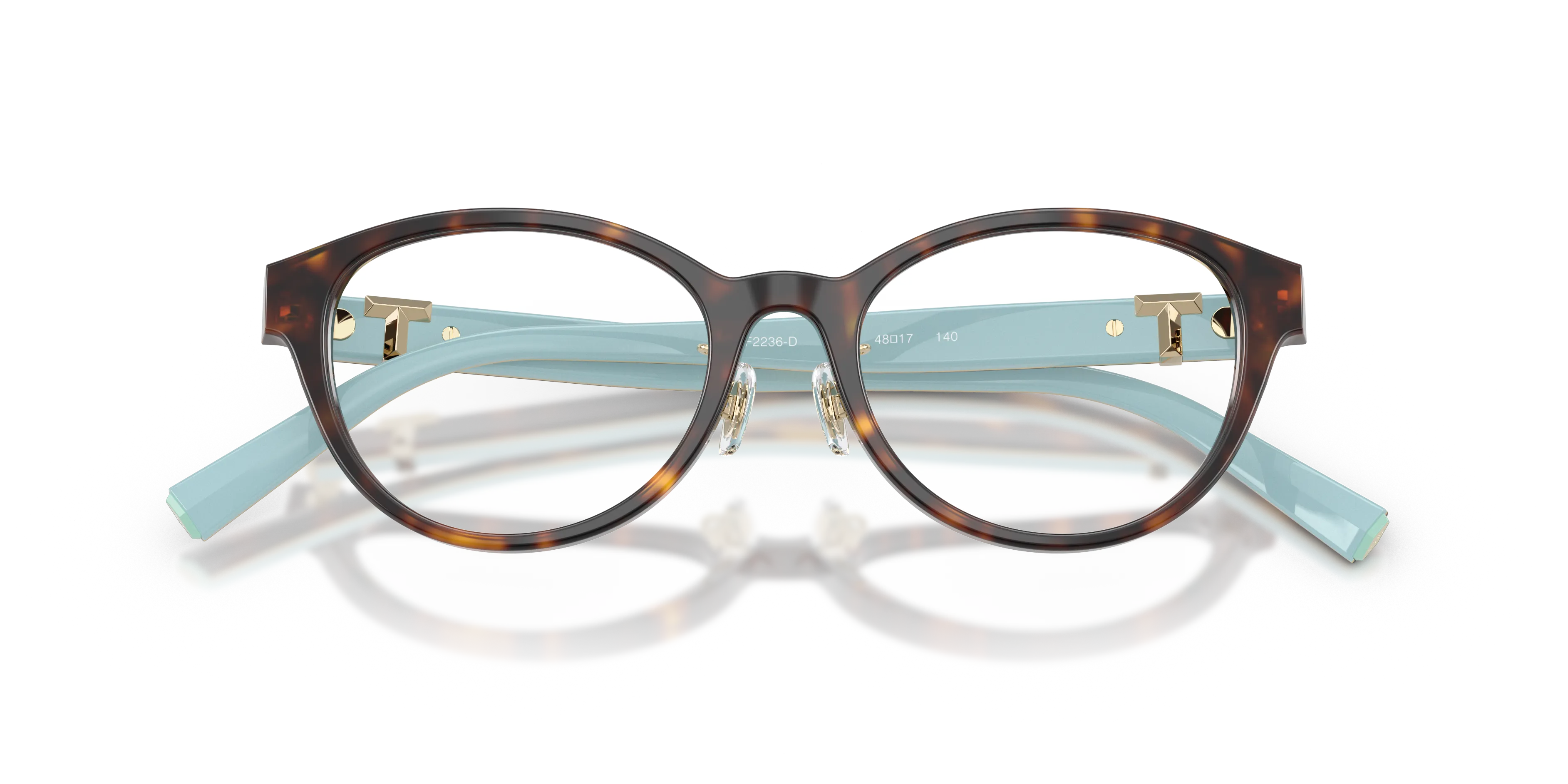 Tiffany TF2236D 8363 Montature da vista Acetato Tartaruga Rotonda Normale - immagine 2