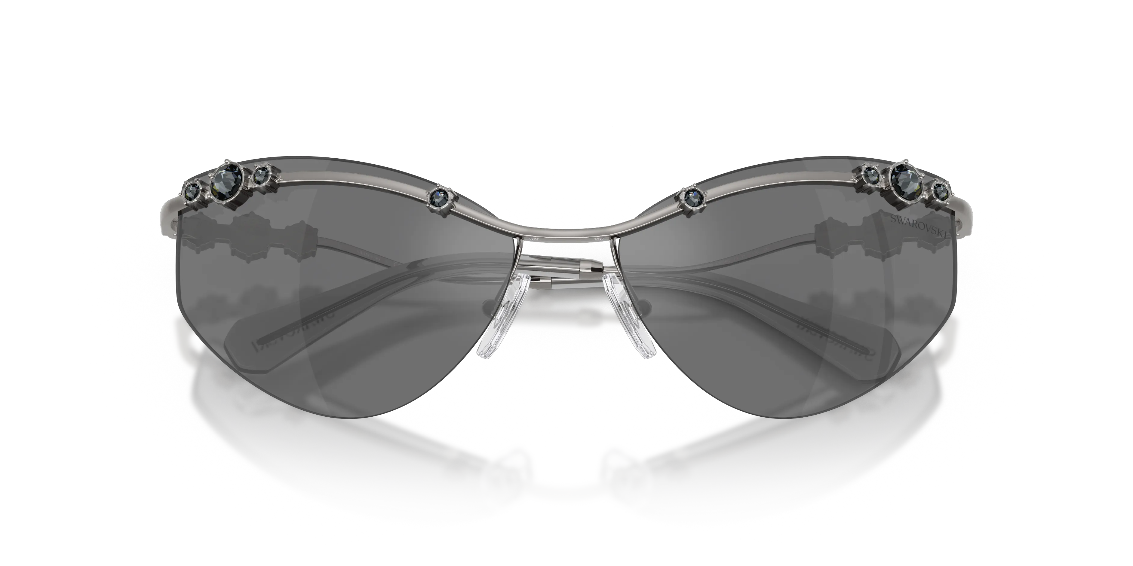Swarovski SK7039 40096G Occhiali da sole Metallo Grigio Grigio Geometrica Specchiate - immagine 2