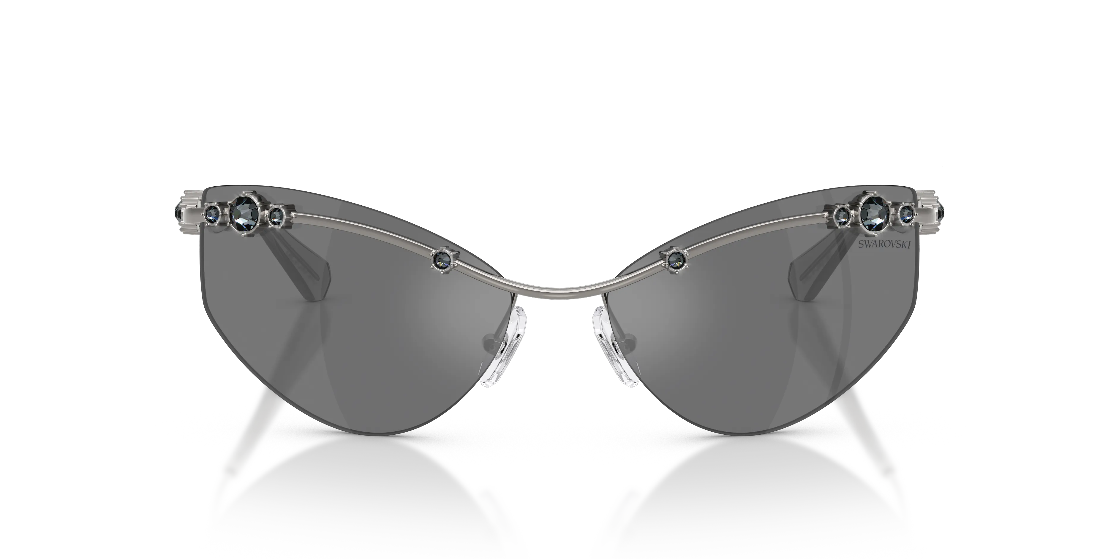 Swarovski SK7039 40096G Occhiali da sole Metallo Grigio Grigio Geometrica Specchiate - immagine 3