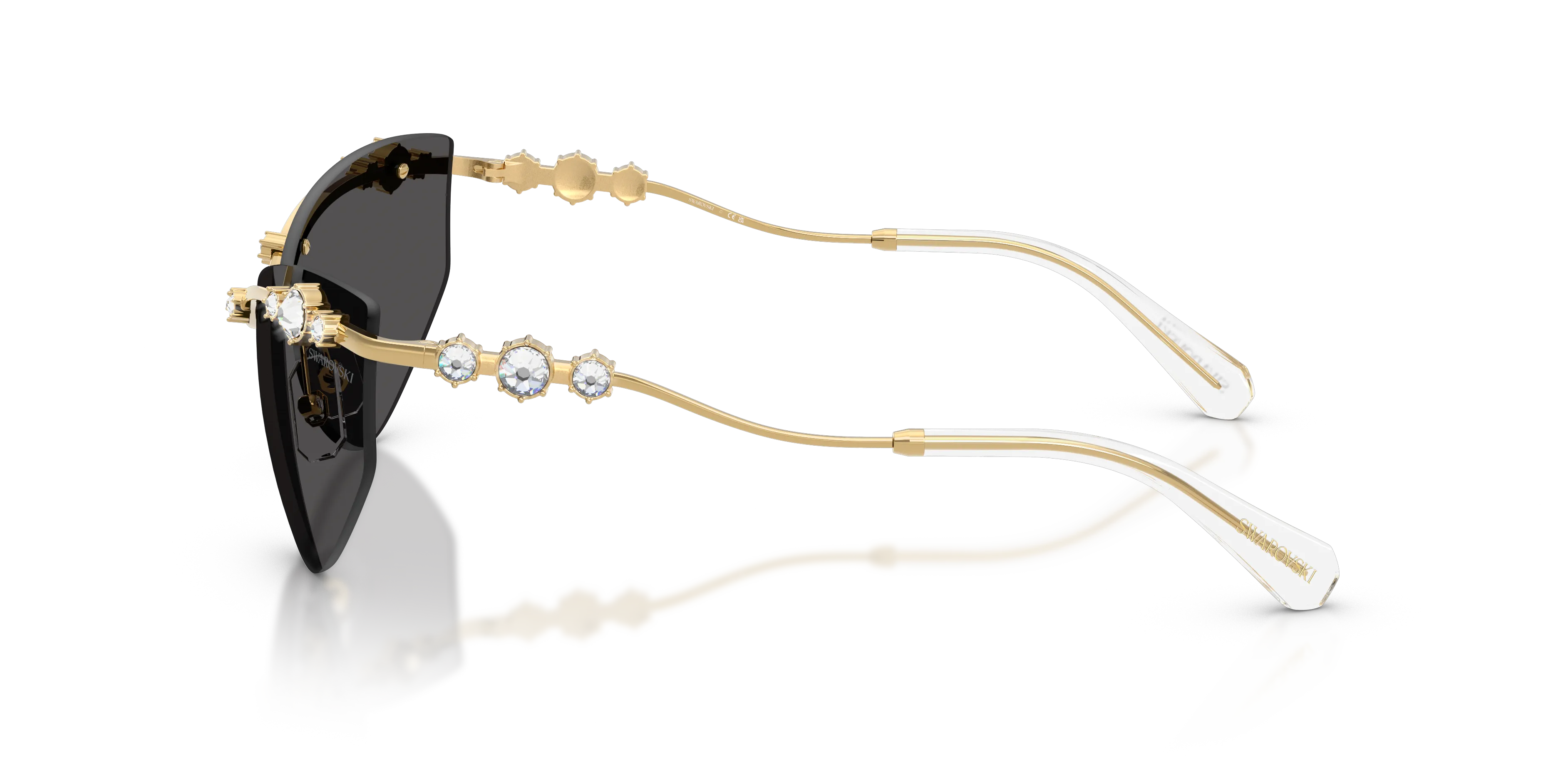 Swarovski SK7039 400487 Occhiali da sole Metallo Oro Grigio Geometrica Normale - immagine 4