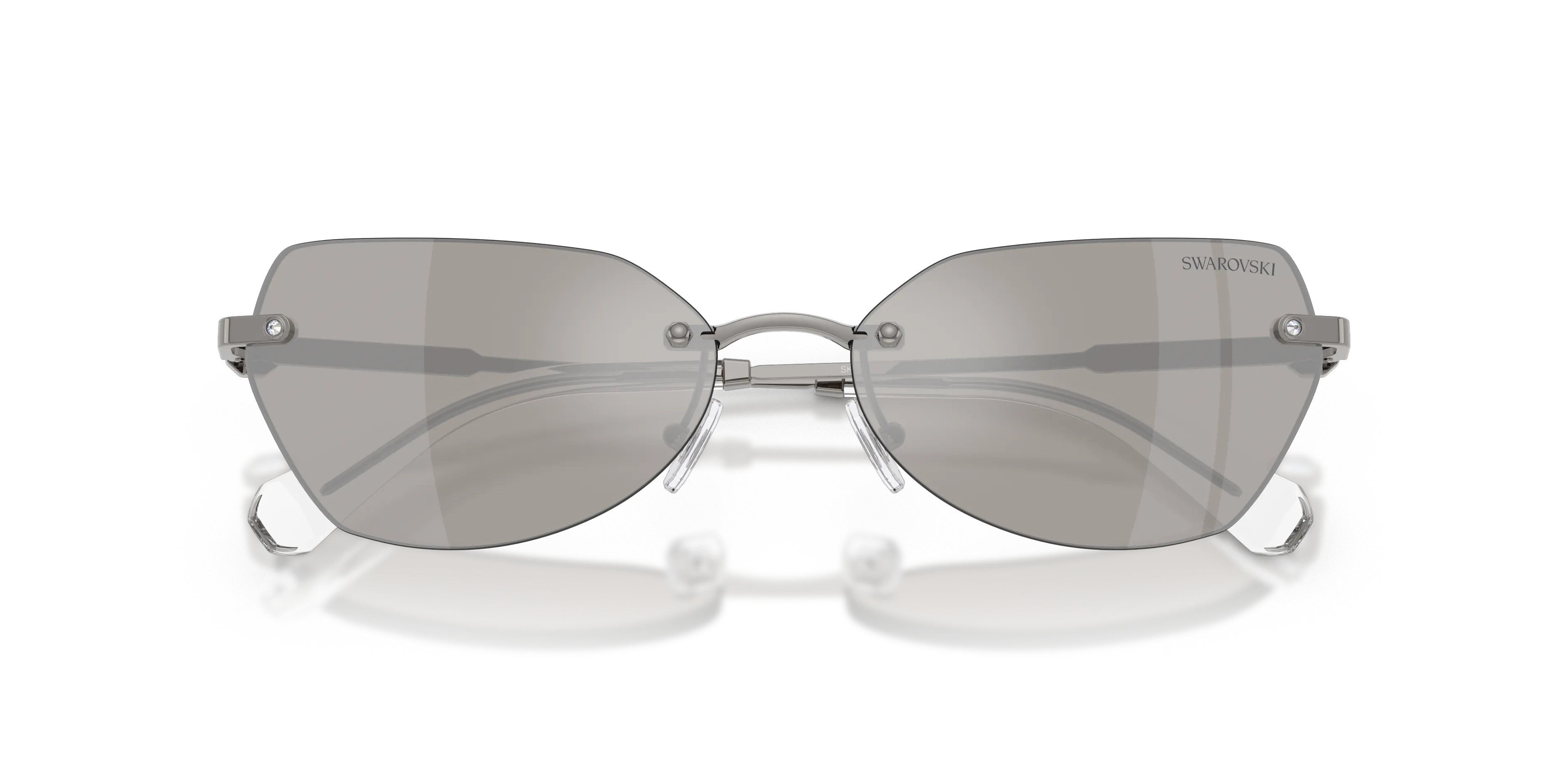 Swarovski SK7038 40096G Occhiali da sole Metallo Grigio Grigio Geometrica Specchiate - immagine 2