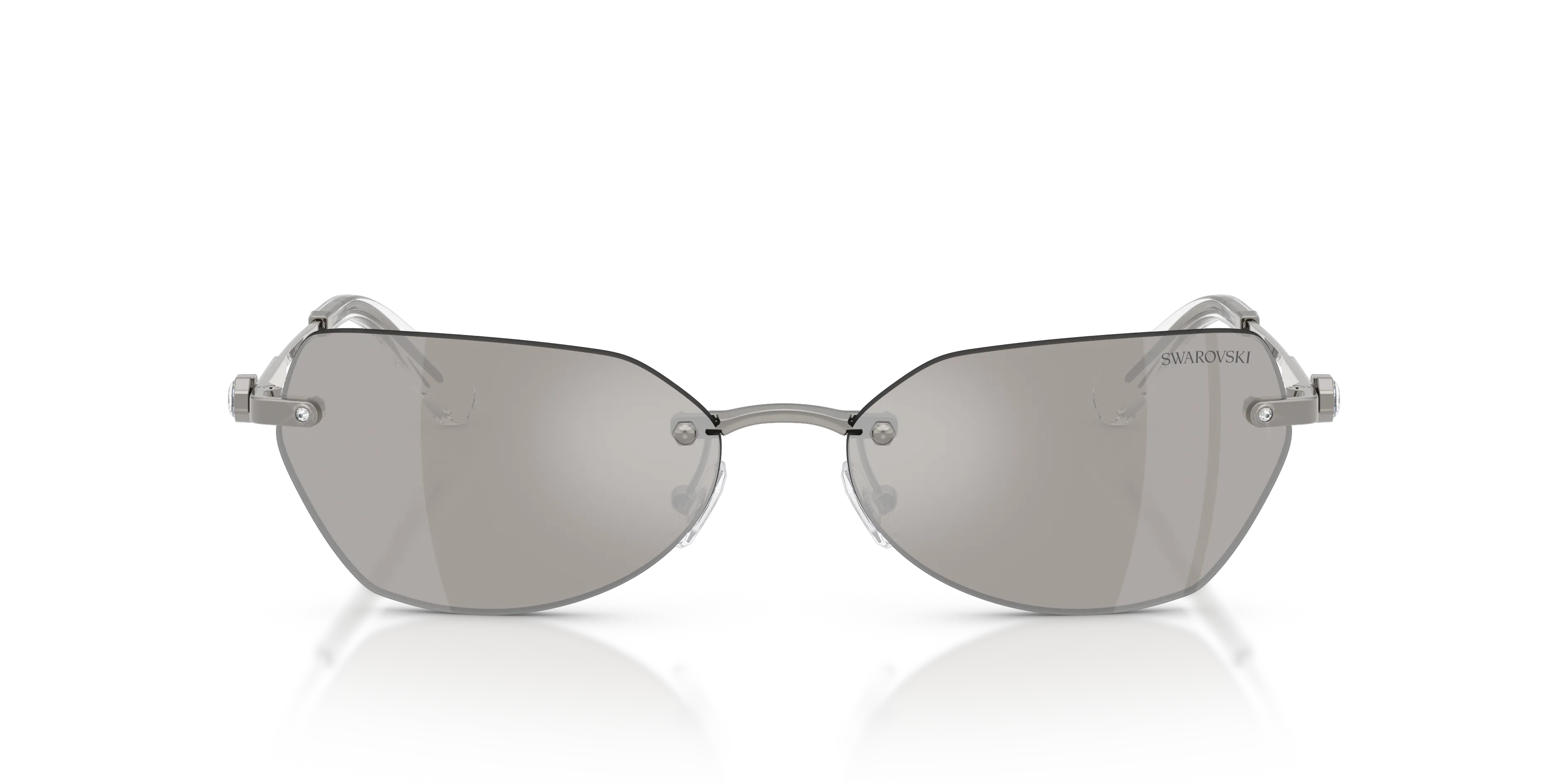 Swarovski SK7038 40096G Occhiali da sole Metallo Grigio Grigio Geometrica Specchiate - immagine 3