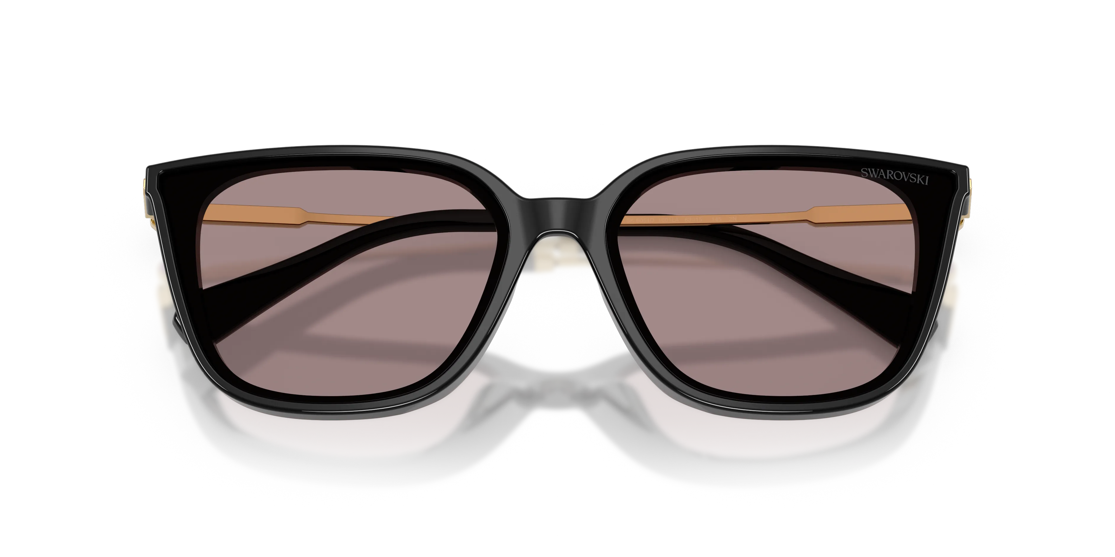 Swarovski SK6054D 1001LA Occhiali da sole Acetato Nero Viola Squadrata Normale - immagine 2