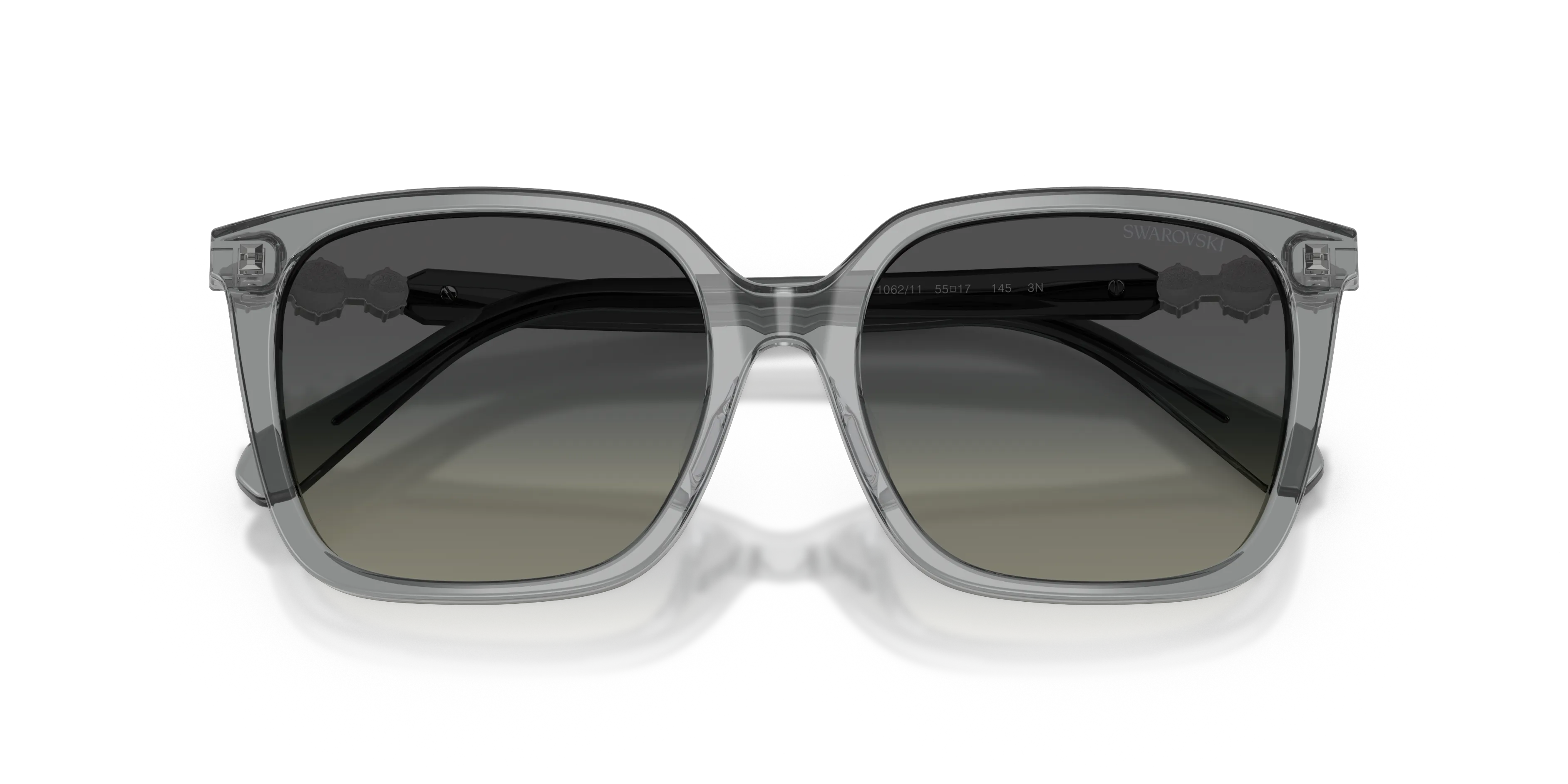 Swarovski SK6053D 106211 Occhiali da sole Acetato Grigio Grigio Pillow Normale Sfumato - immagine 2