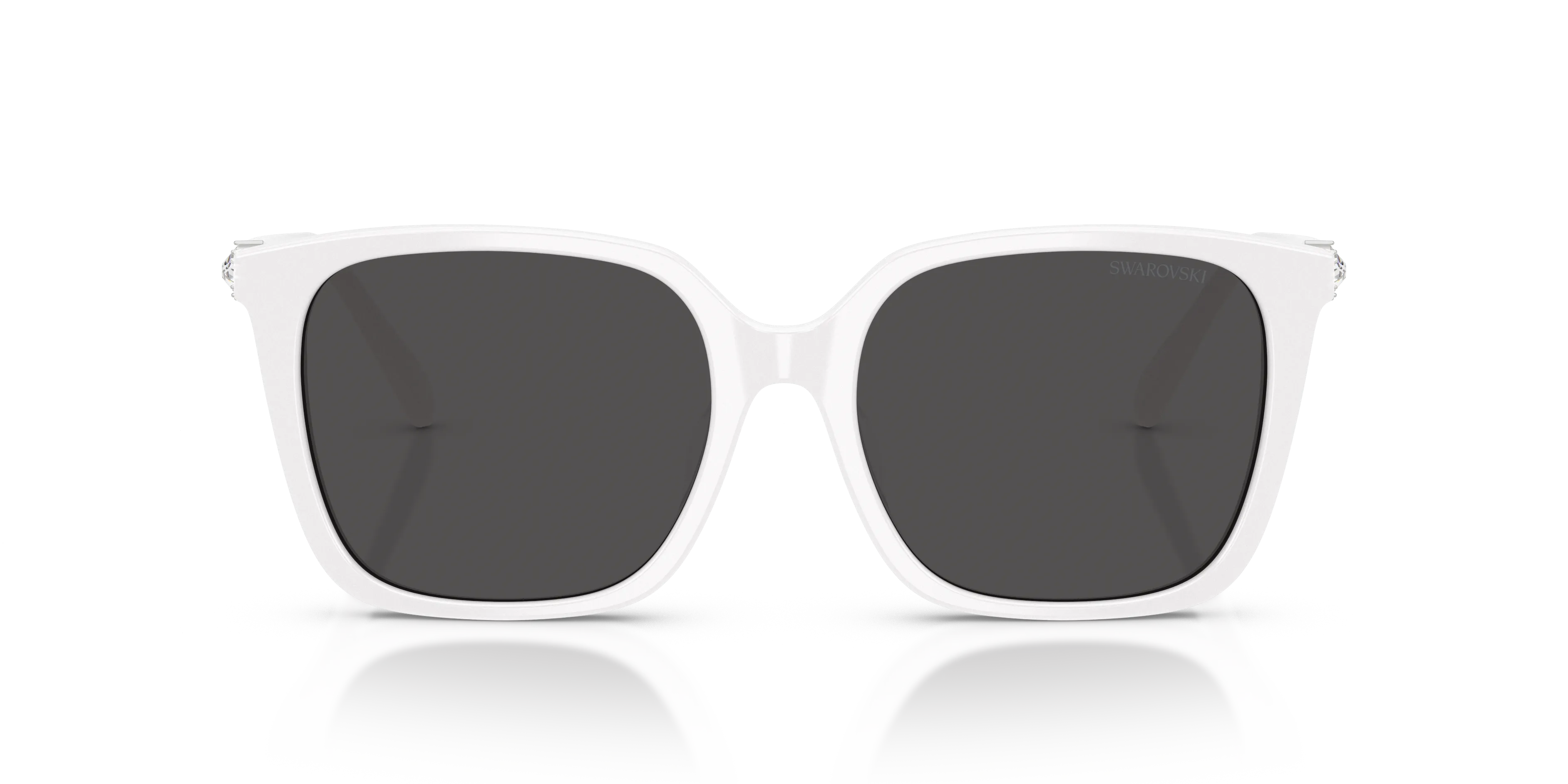 Swarovski SK6053D 105087 Occhiali da sole Acetato Bianco Grigio Pillow Normale - immagine 3