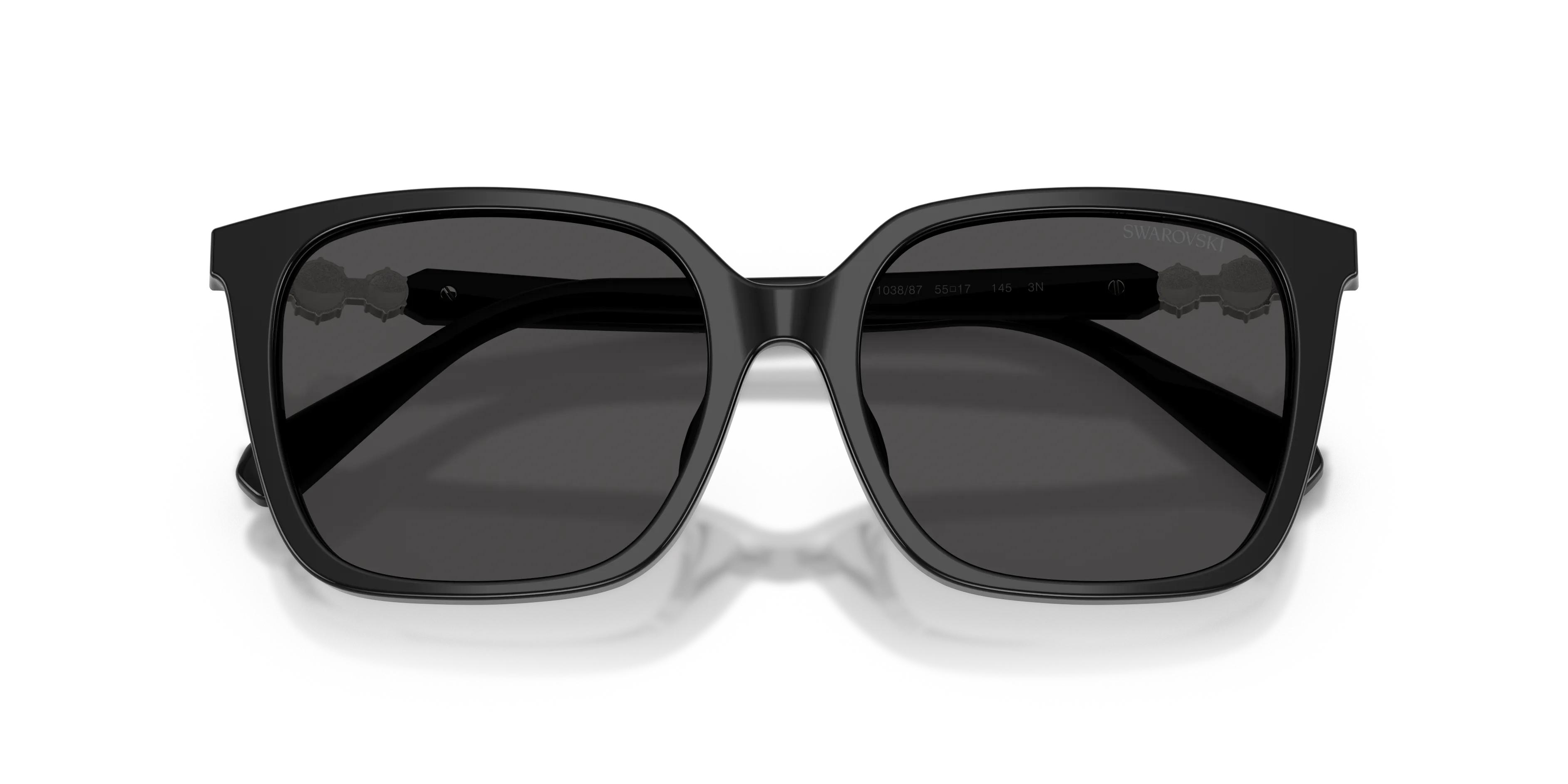 Swarovski SK6053D 103887 Occhiali da sole Acetato Nero Grigio Pillow Normale - immagine 2