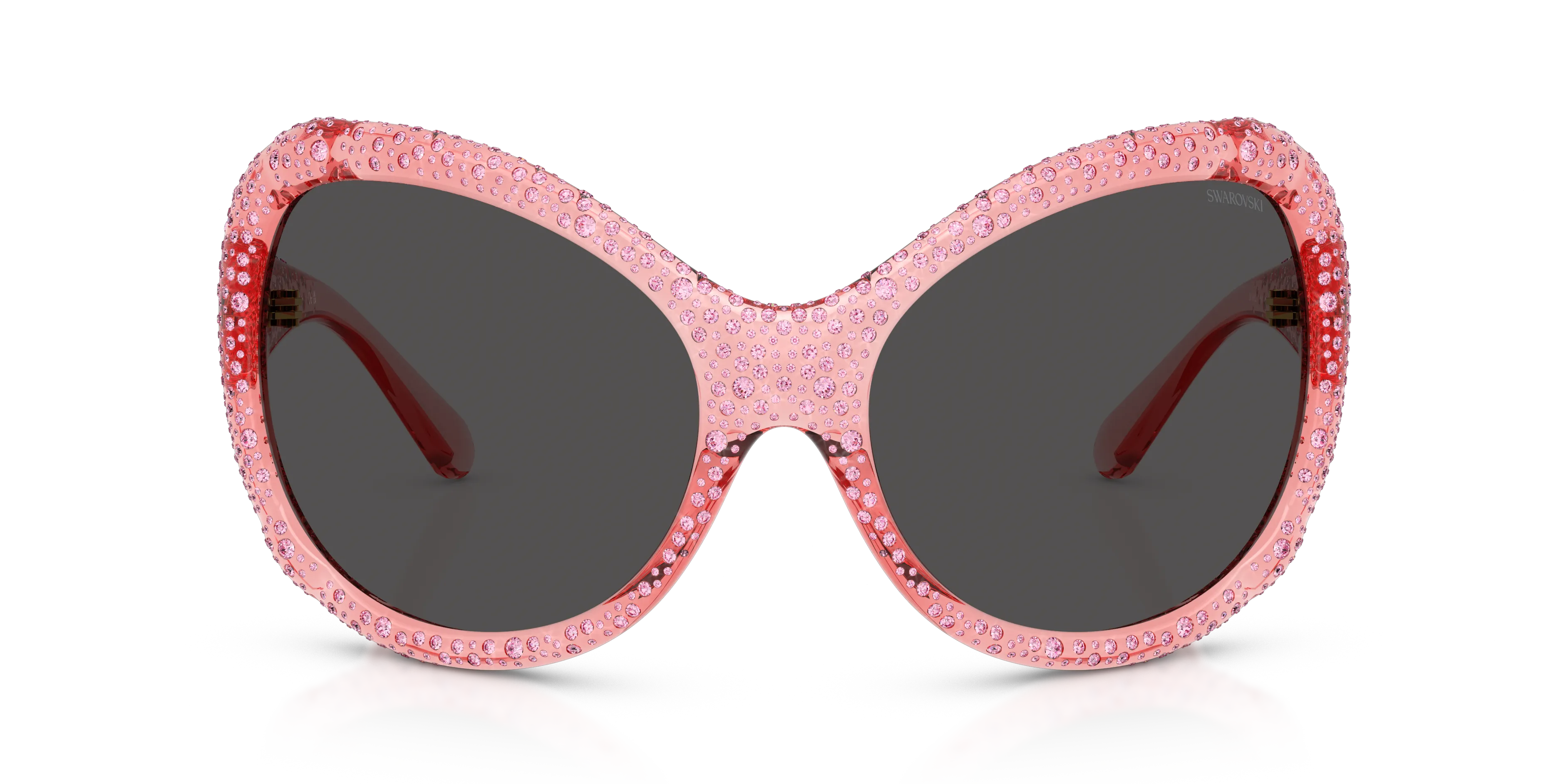 Swarovski SK6052 108887 Occhiali da sole Iniettato Rosa Grigio Farfalla Normale - immagine 3
