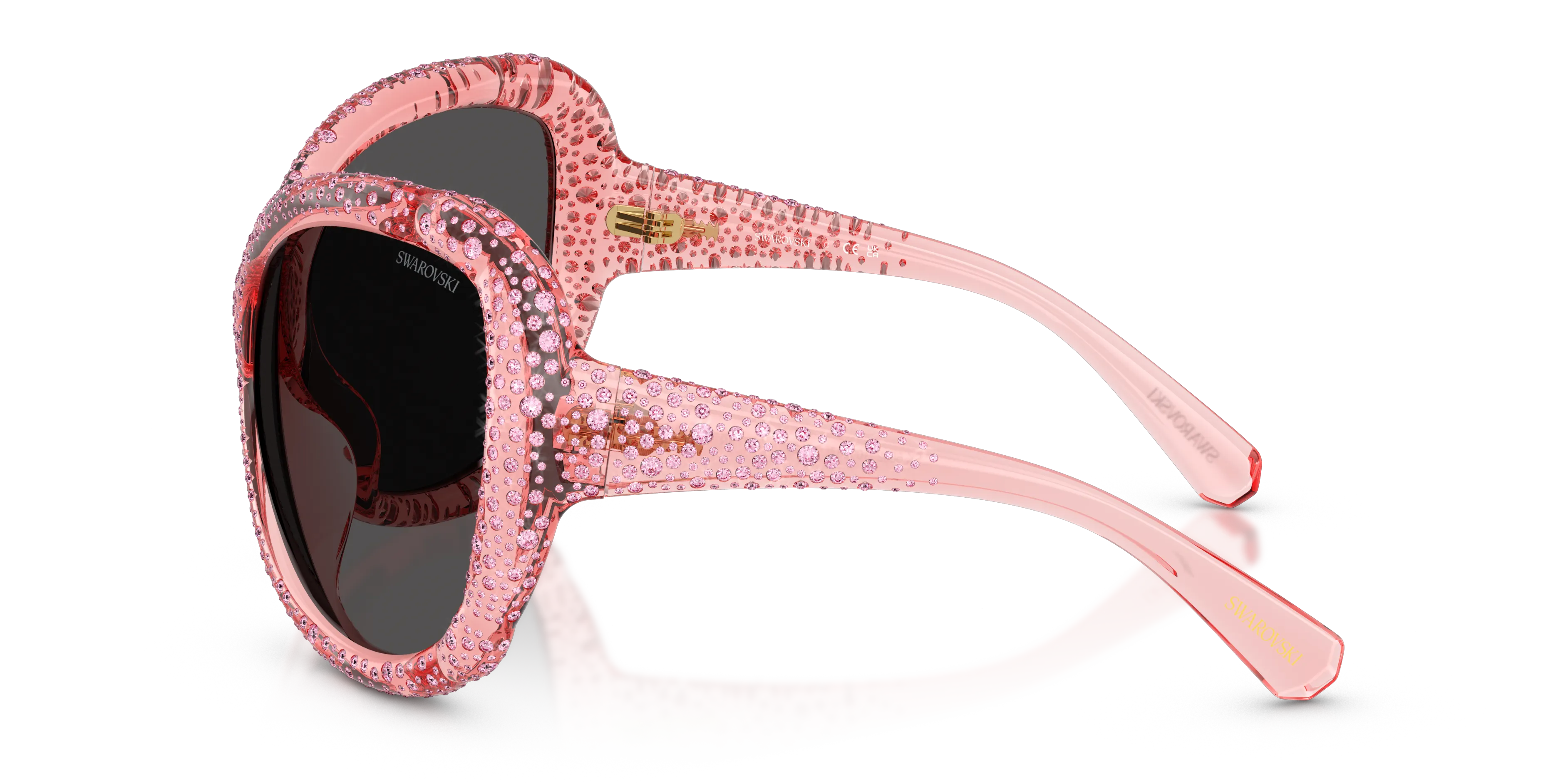 Swarovski SK6052 108887 Occhiali da sole Iniettato Rosa Grigio Farfalla Normale - immagine 4