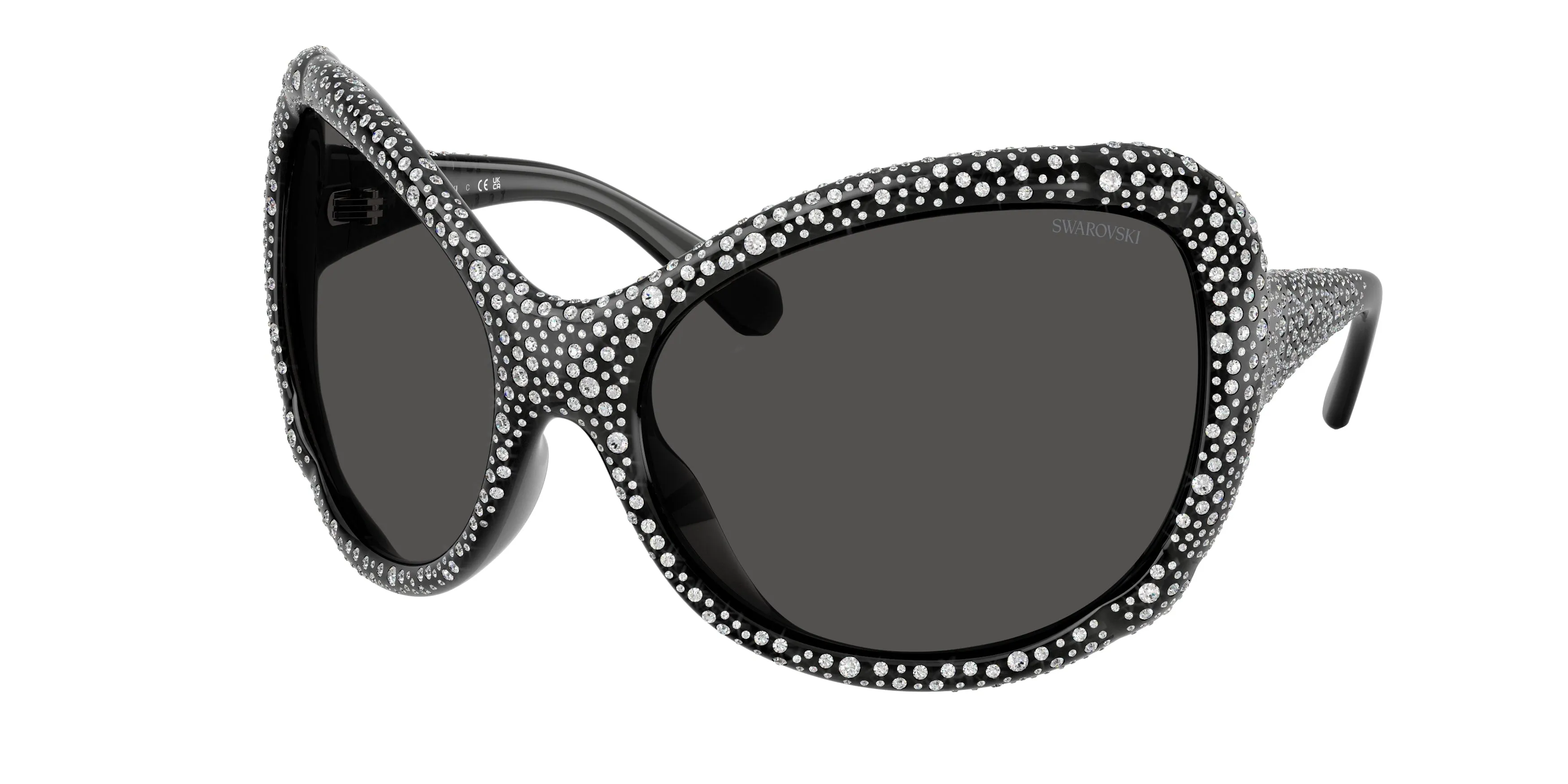 Swarovski SK6052 108787 Occhiali da sole Iniettato Grigio Grigio Farfalla Normale - immagine 1