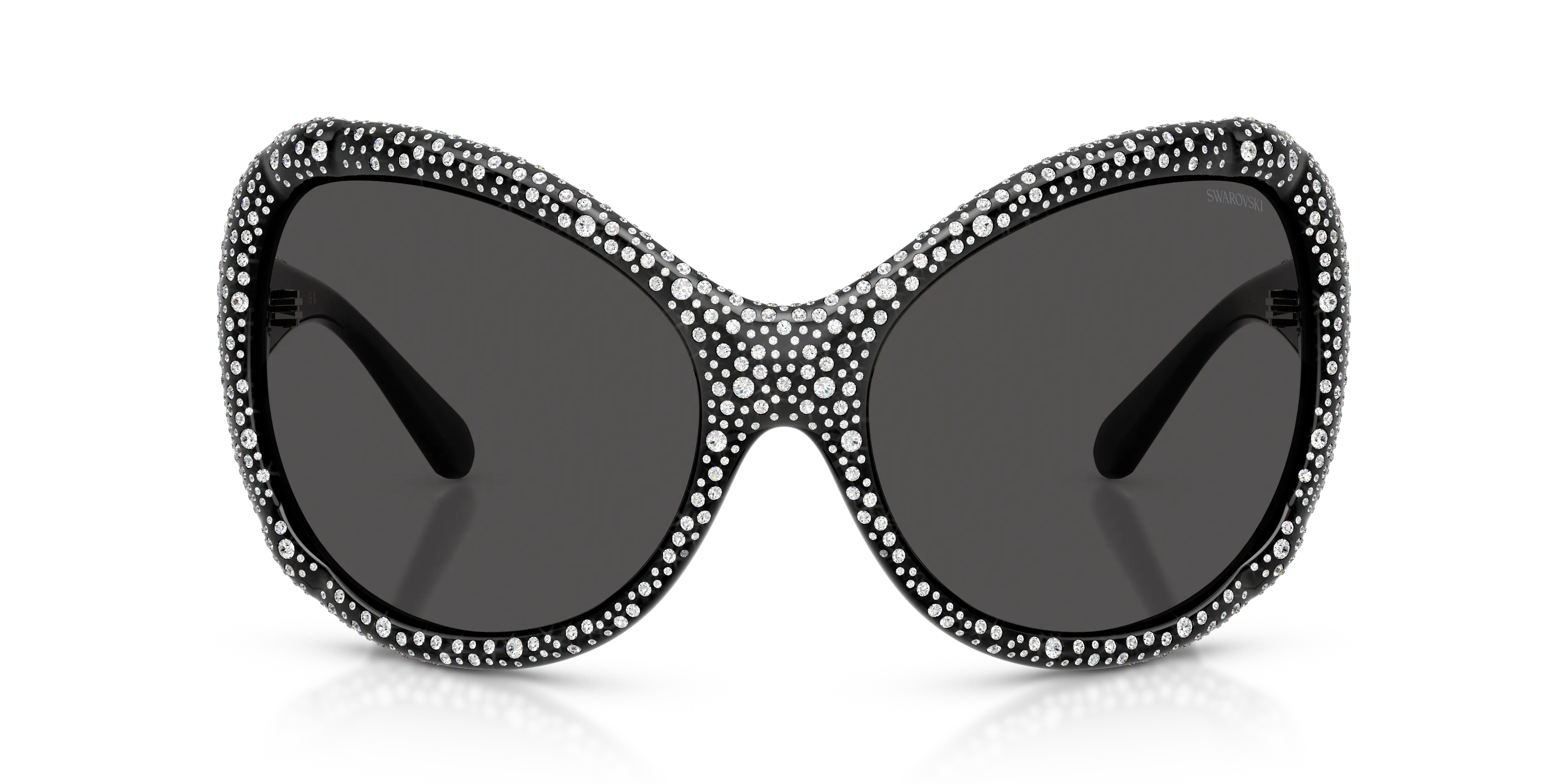 Swarovski SK6052 108787 Occhiali da sole Iniettato Grigio Grigio Farfalla Normale - immagine 3