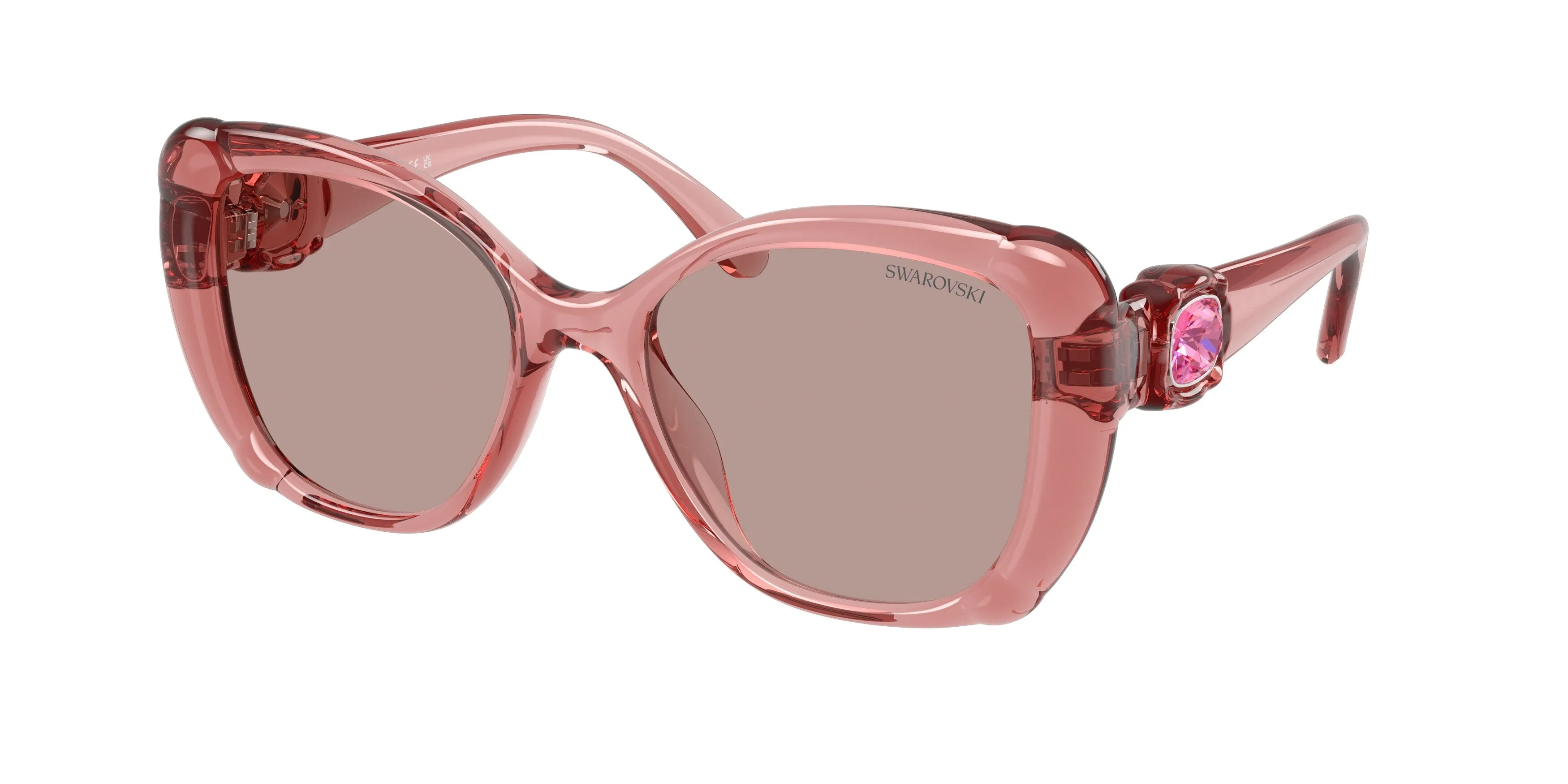 Swarovski SK6051U 30017N Occhiali da sole Iniettato Rosa Marrone Farfalla Normale - immagine 1