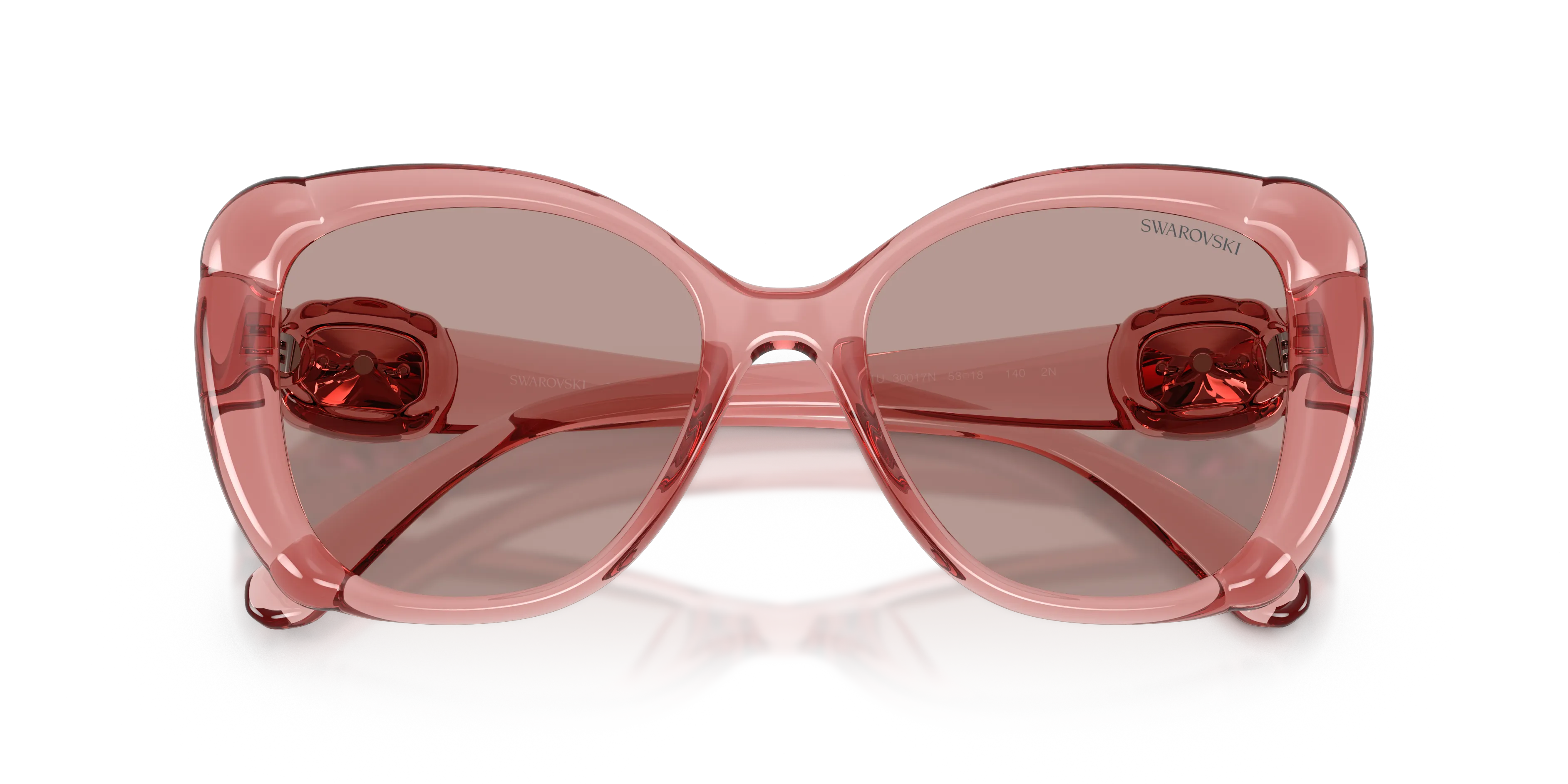 Swarovski SK6051U 30017N Occhiali da sole Iniettato Rosa Marrone Farfalla Normale - immagine 2