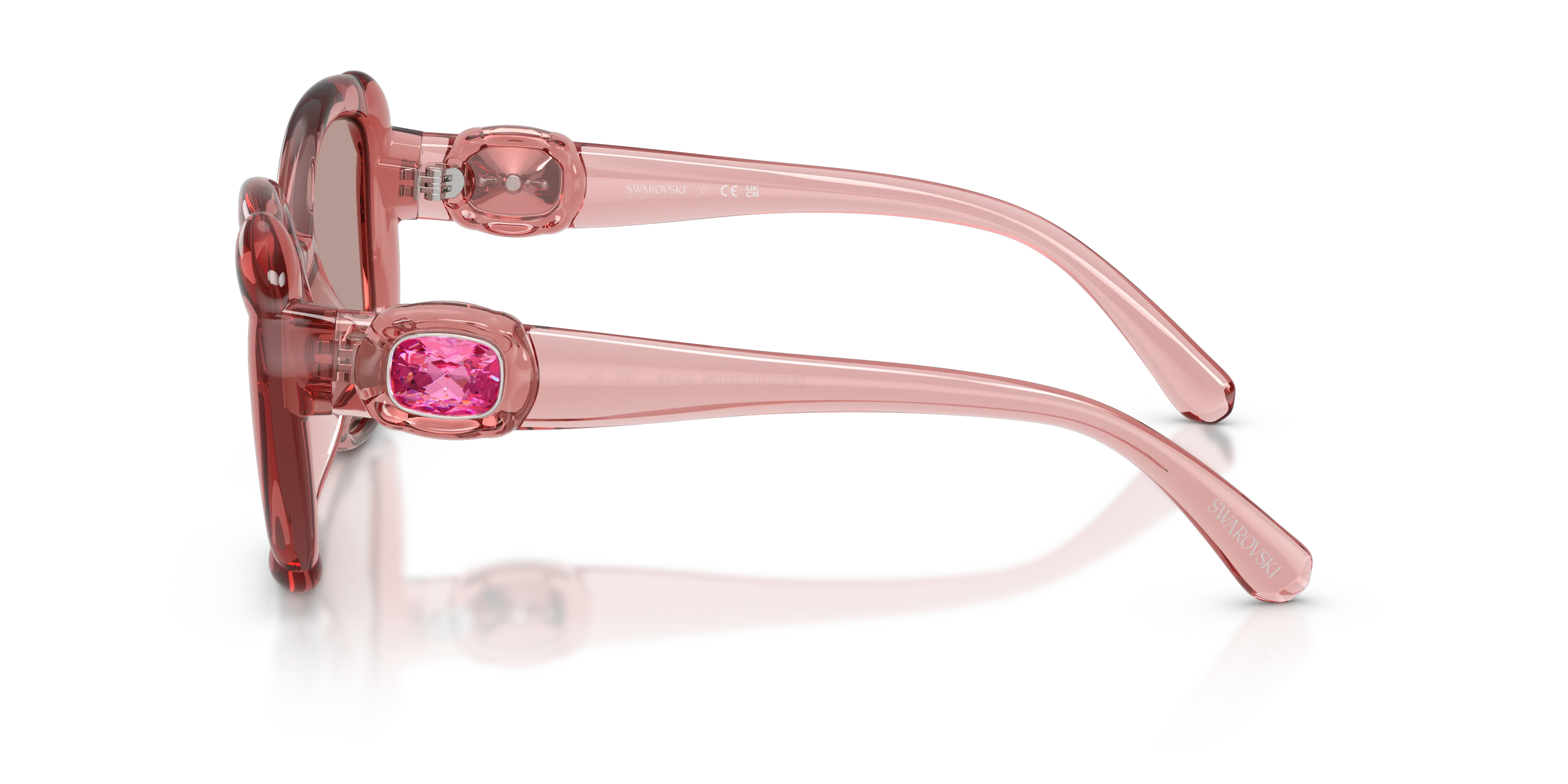 Swarovski SK6051U 30017N Occhiali da sole Iniettato Rosa Marrone Farfalla Normale - immagine 4