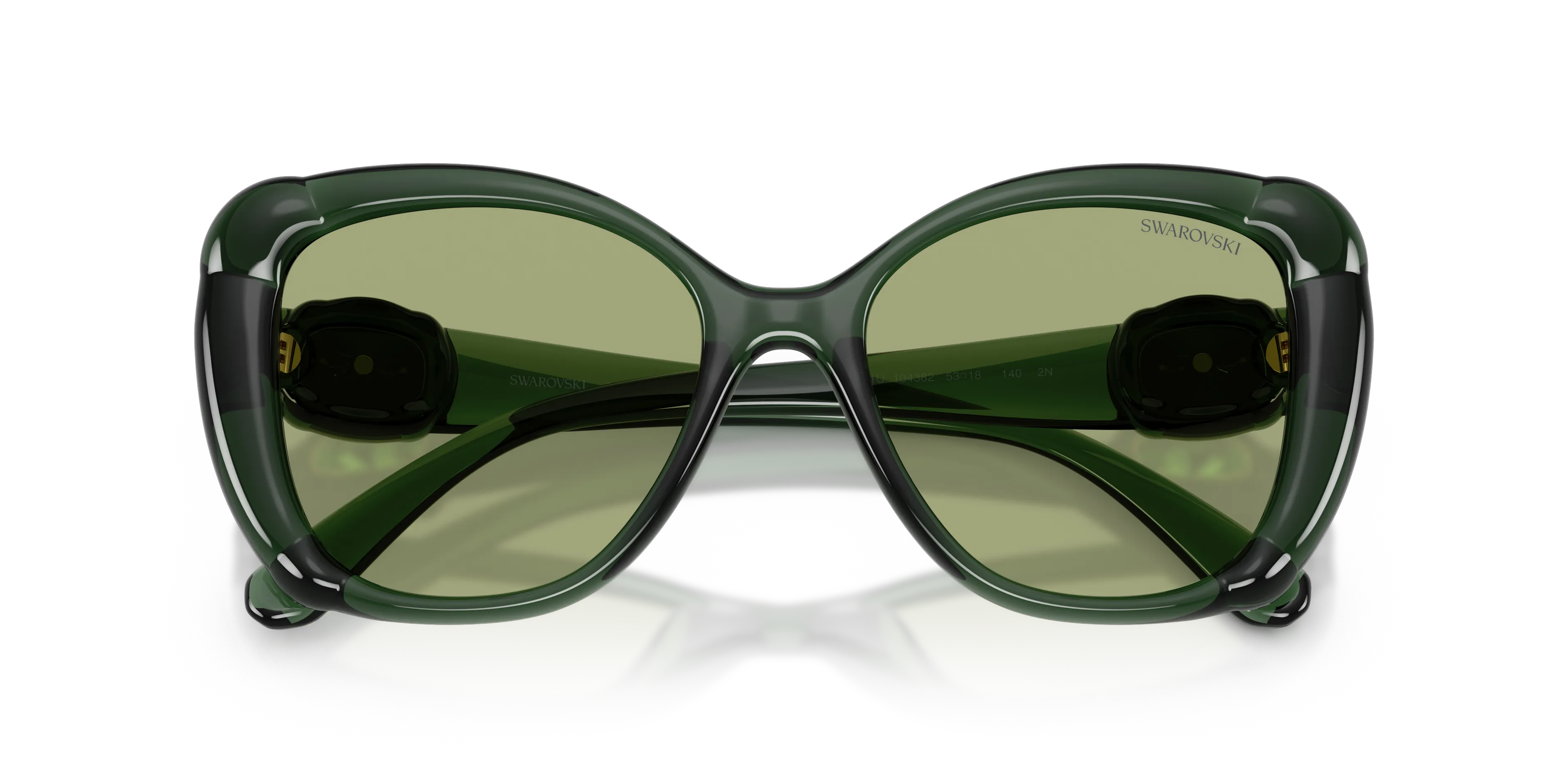 Swarovski SK6051U 104382 Occhiali da sole Iniettato Verde Verde Farfalla Normale - immagine 2
