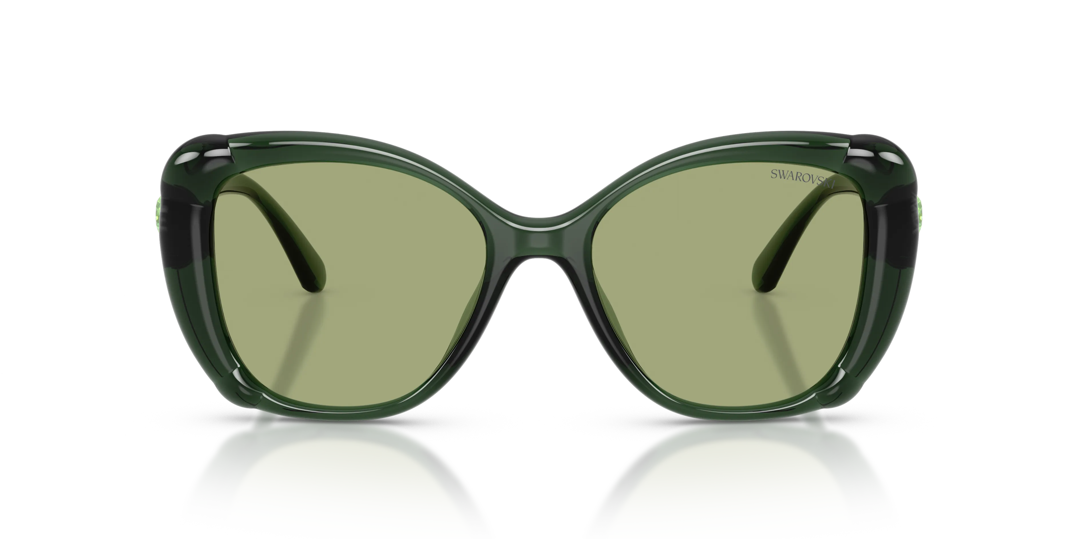 Swarovski SK6051U 104382 Occhiali da sole Iniettato Verde Verde Farfalla Normale - immagine 3