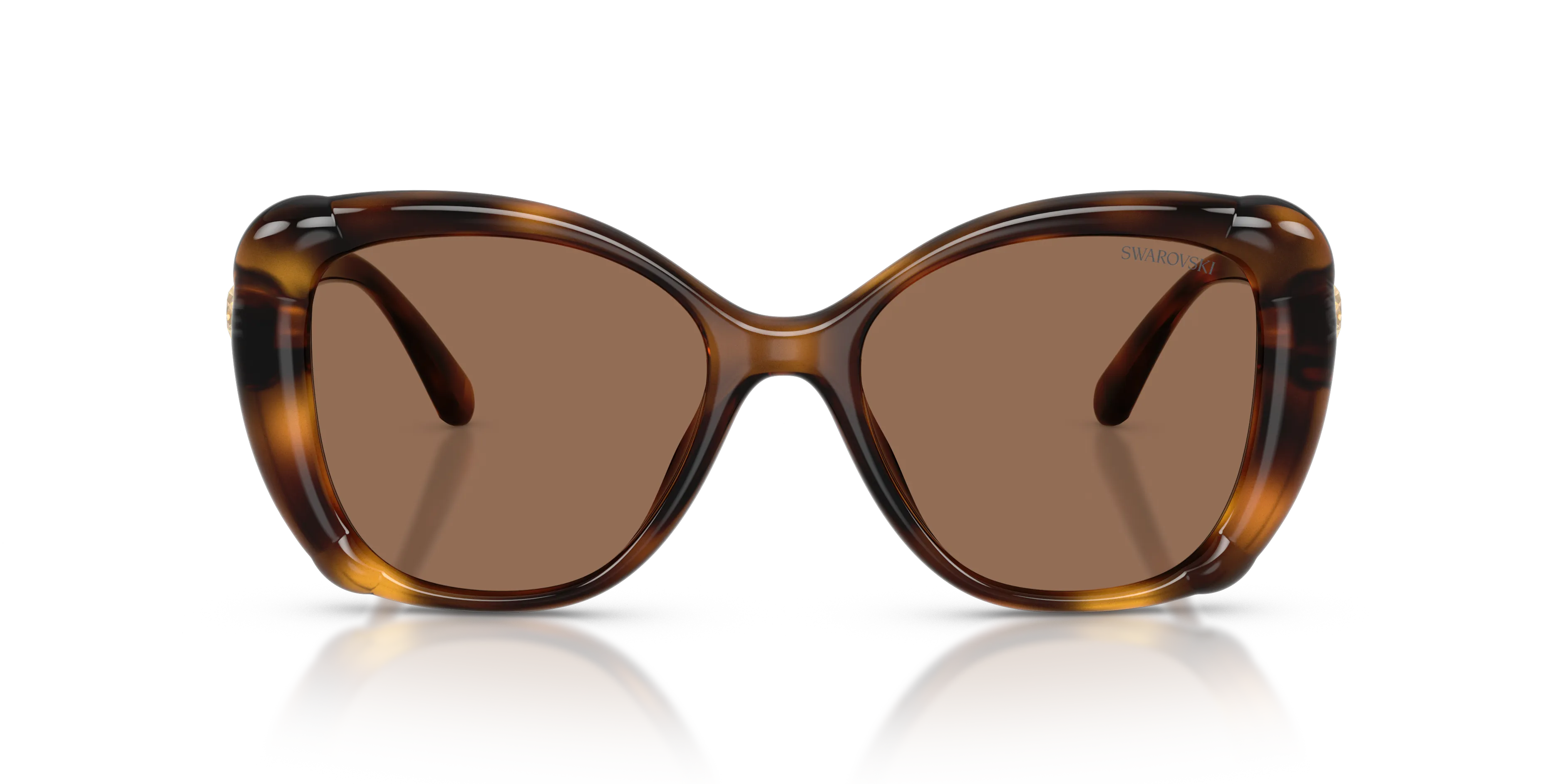 Swarovski SK6051U 100273 Occhiali da sole Iniettato Tartaruga Marrone Farfalla Normale - immagine 3