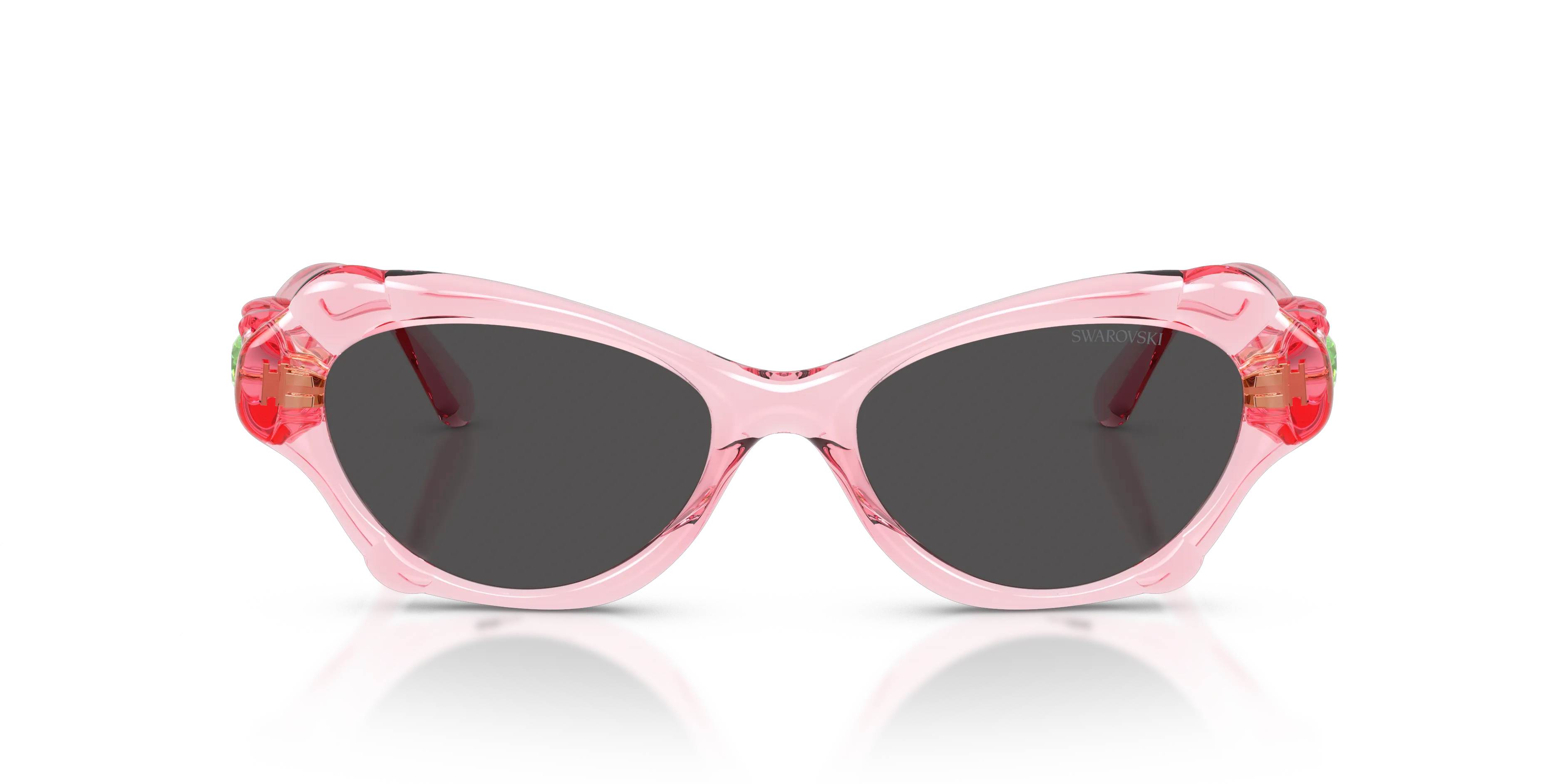 Swarovski SK6050 108887 Occhiali da sole Iniettato Rosa Grigio Cat Eye Normale - immagine 3