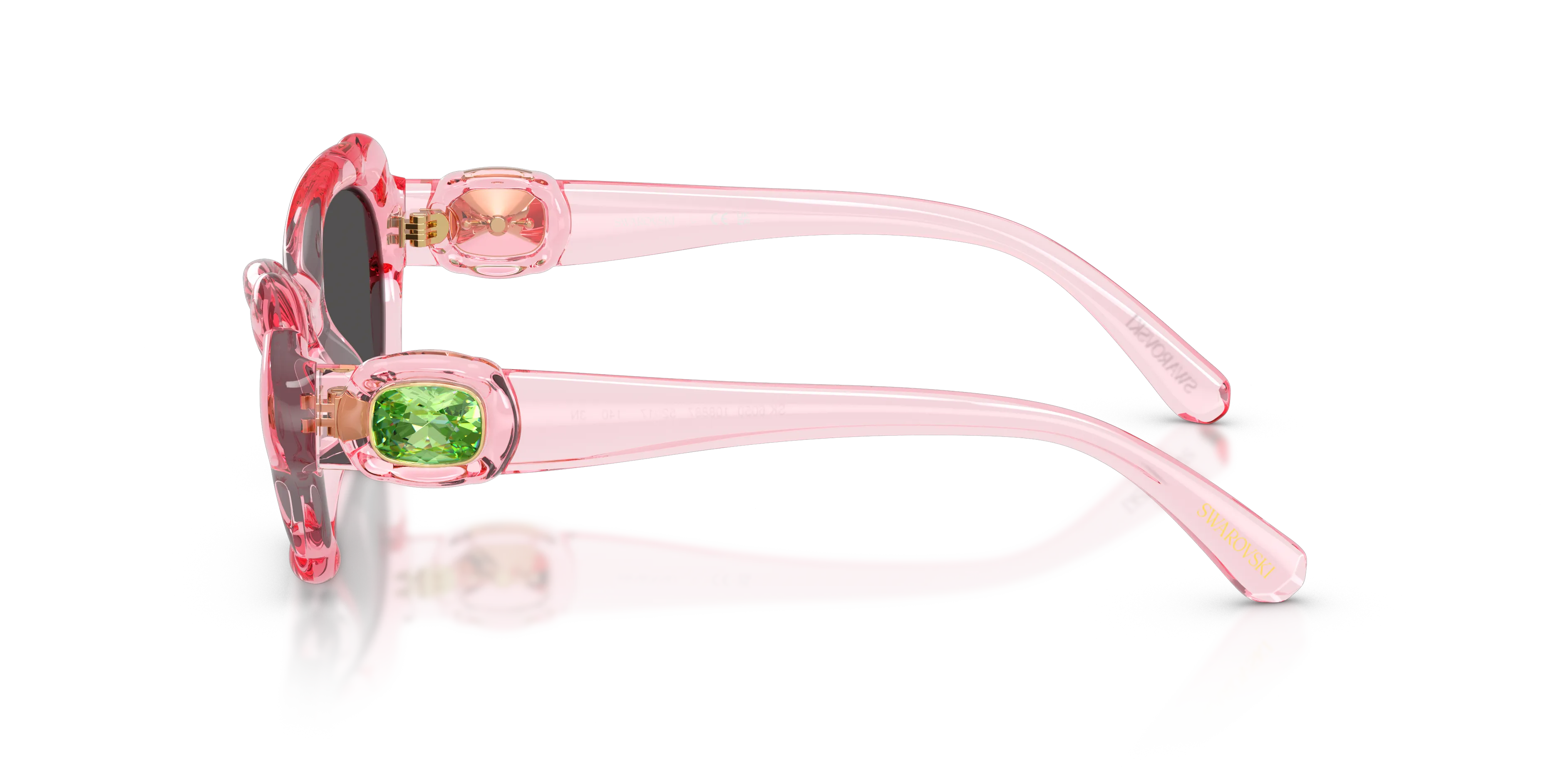 Swarovski SK6050 108887 Occhiali da sole Iniettato Rosa Grigio Cat Eye Normale - immagine 4