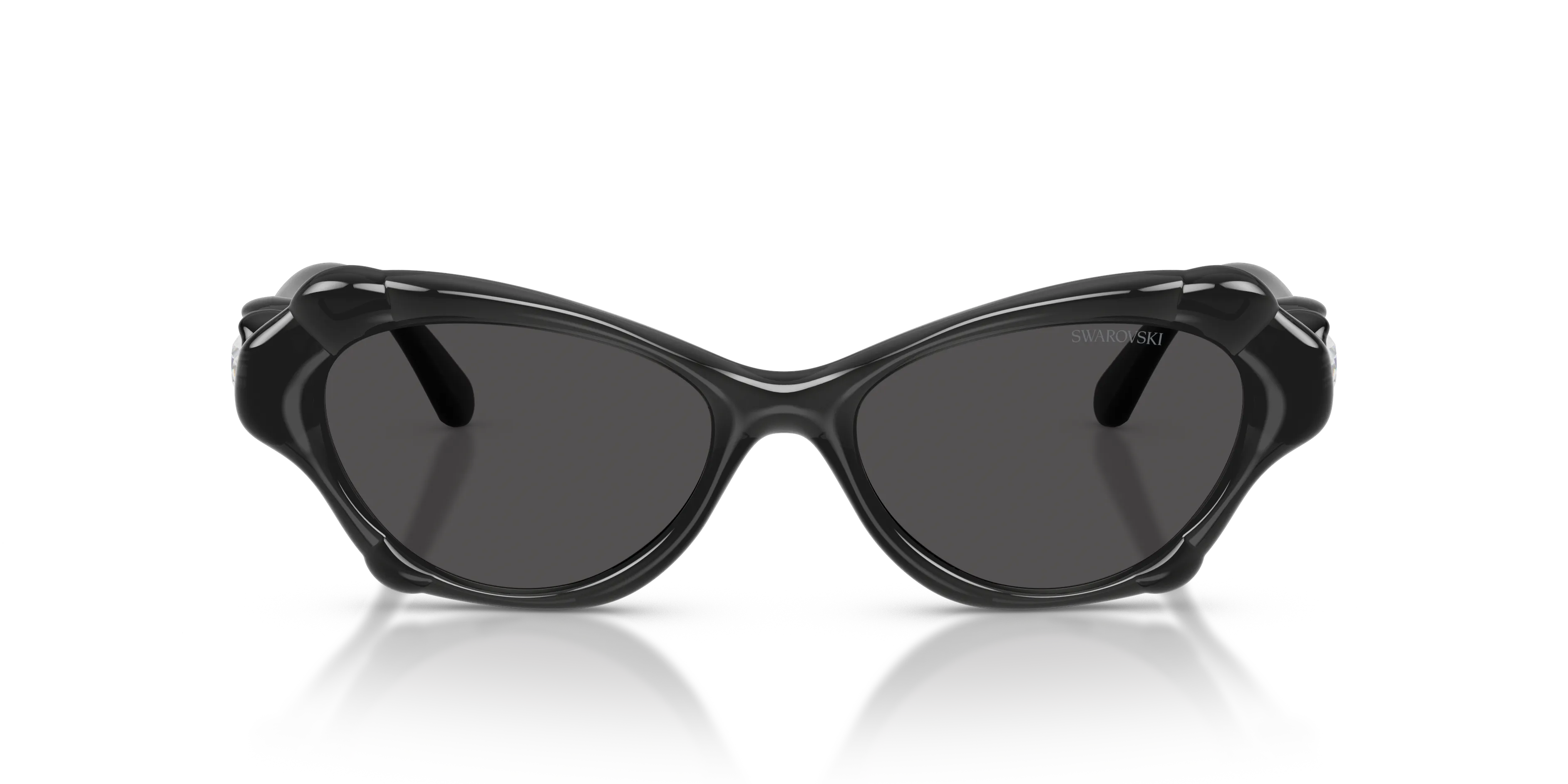 Swarovski SK6050 108787 Occhiali da sole Iniettato Grigio Grigio Cat Eye Normale - immagine 3