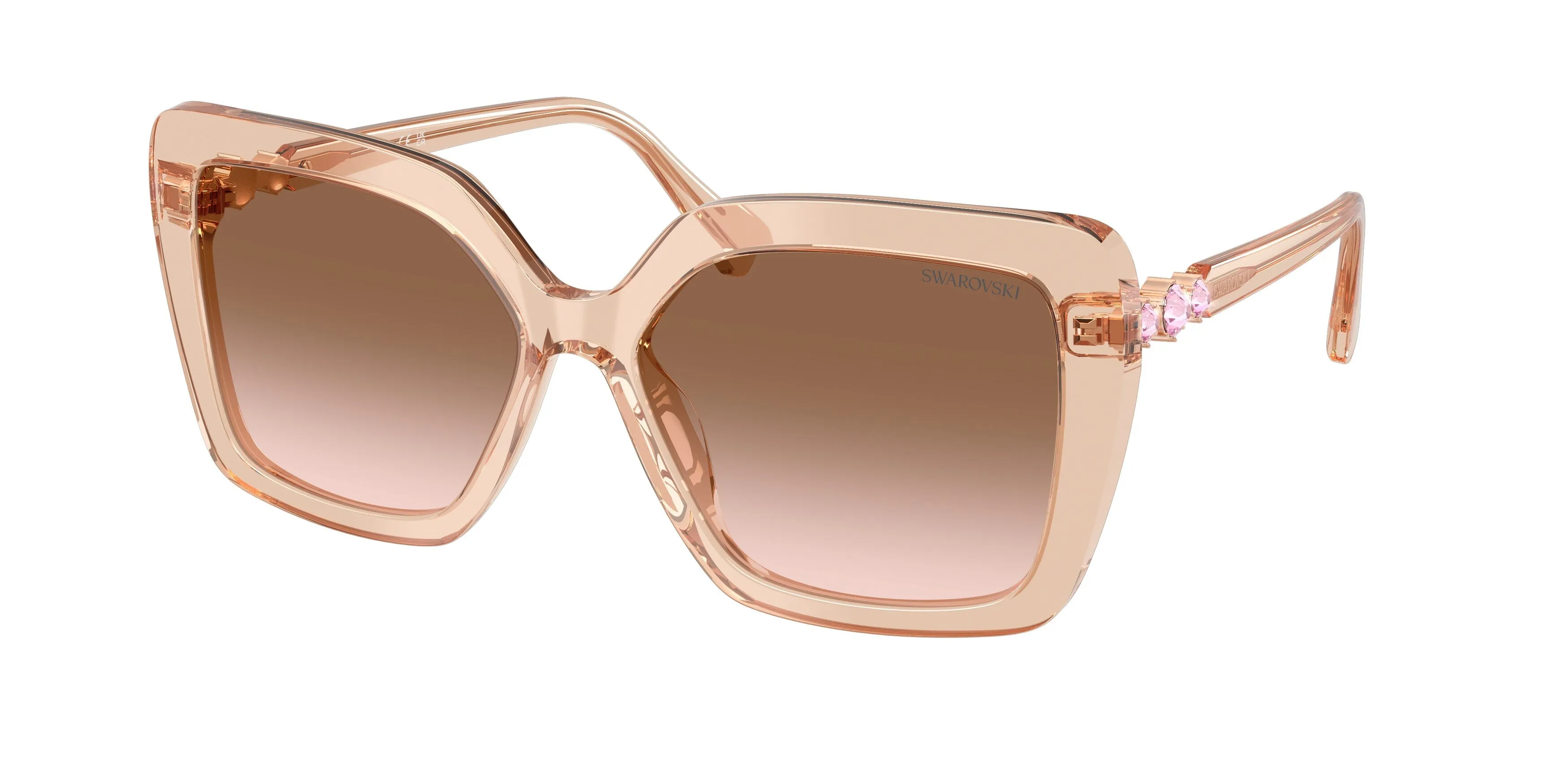 Swarovski SK6049 106313 Occhiali da sole Acetato Marrone Marrone Farfalla Normale Sfumato - immagine 1