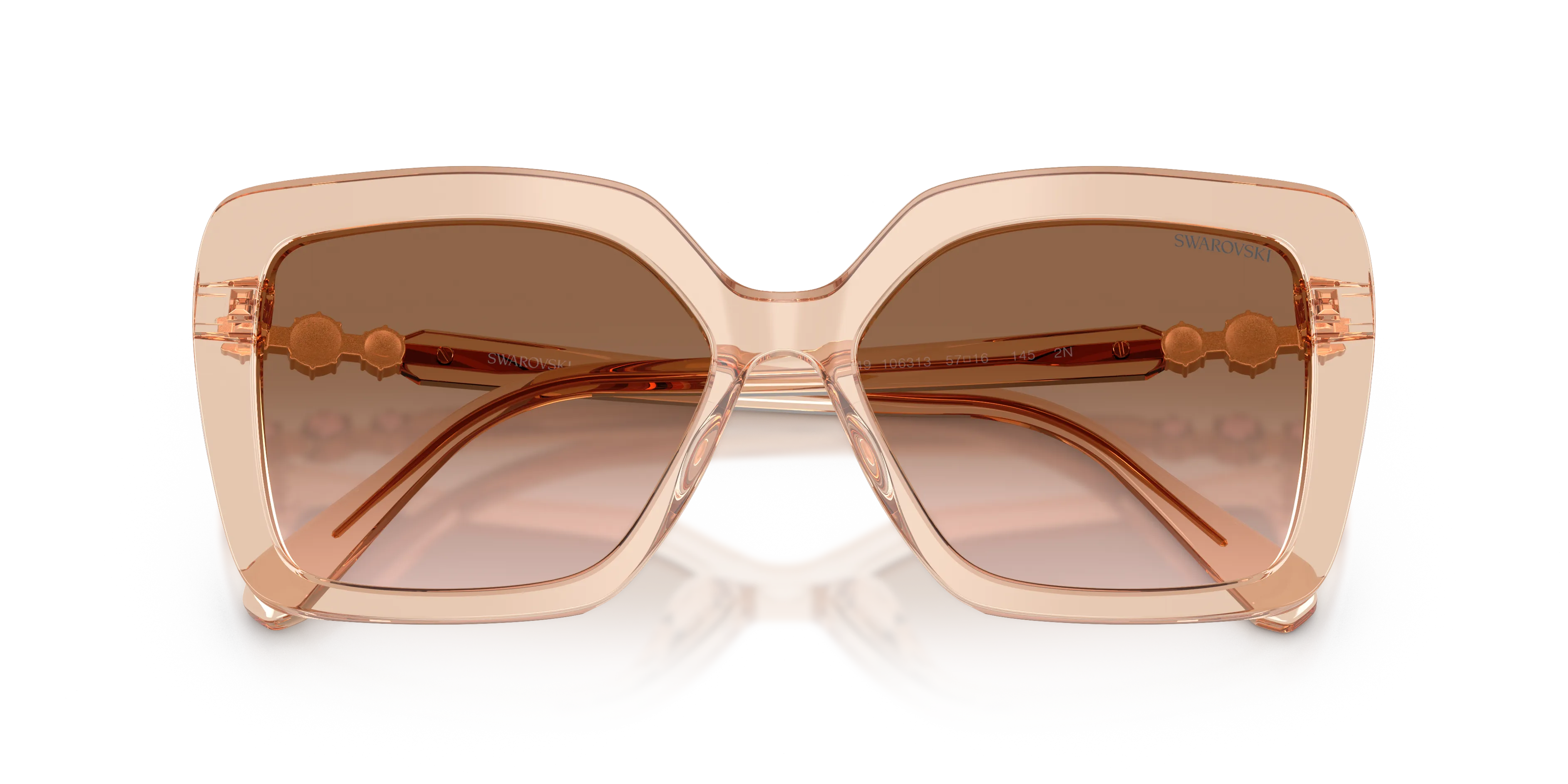Swarovski SK6049 106313 Occhiali da sole Acetato Marrone Marrone Farfalla Normale Sfumato - immagine 2