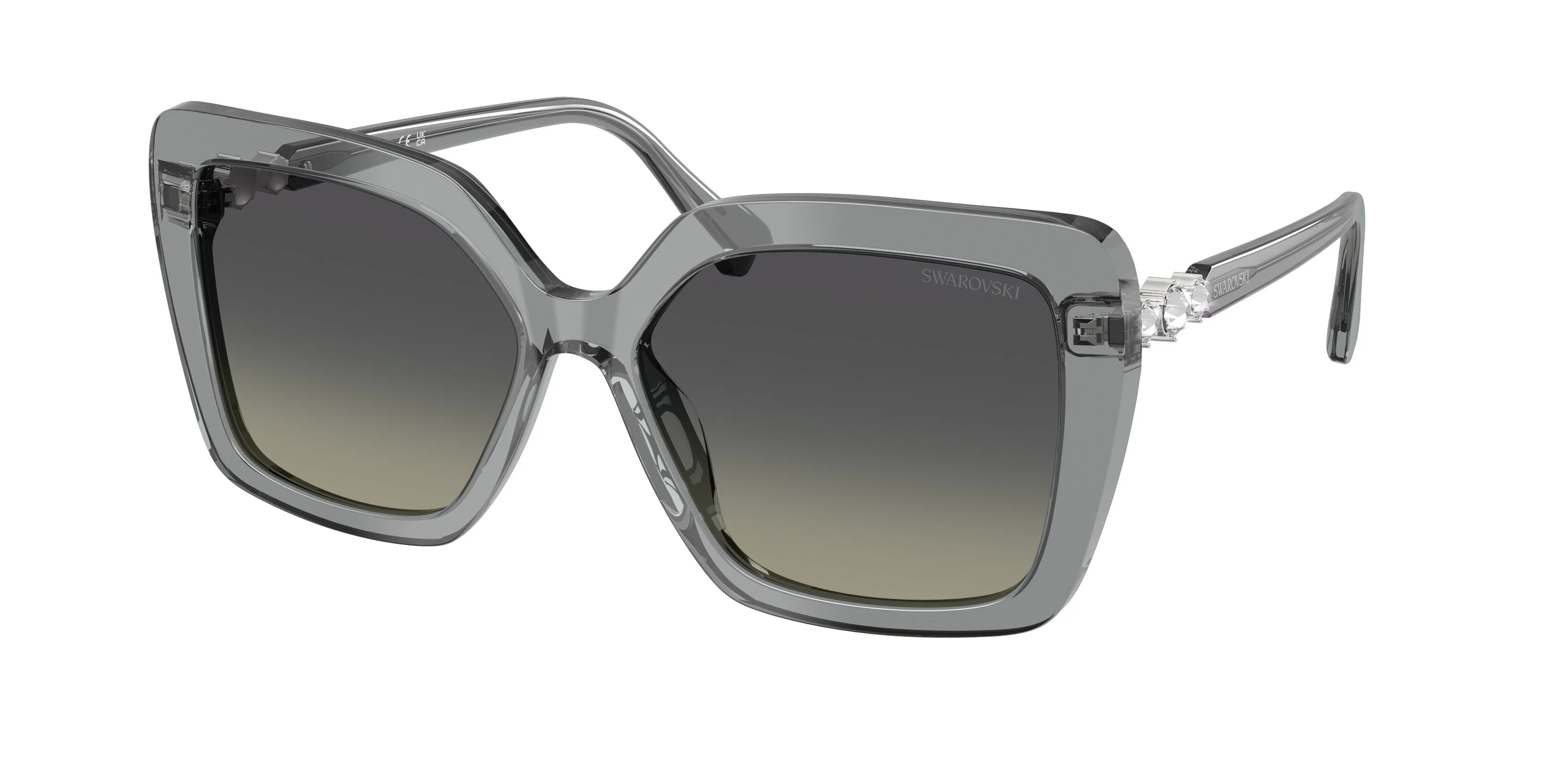 Swarovski SK6049 106211 Occhiali da sole Acetato Grigio Grigio Farfalla Normale Sfumato - immagine 1
