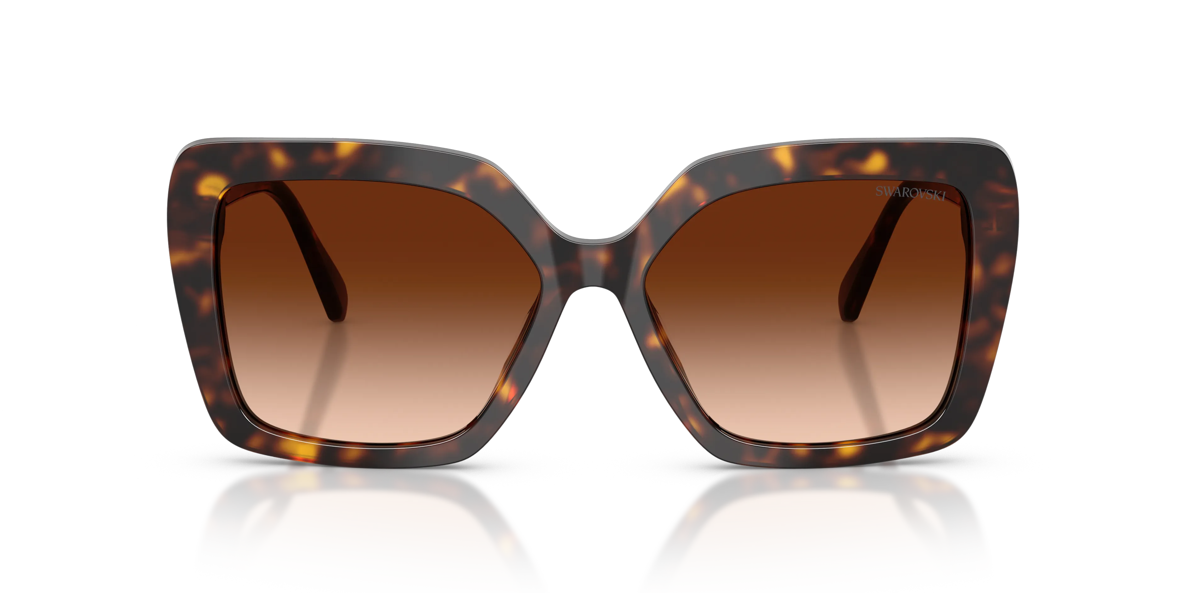 Swarovski SK6049 100274 Occhiali da sole Acetato Tartaruga Marrone Farfalla Normale Sfumato - immagine 3
