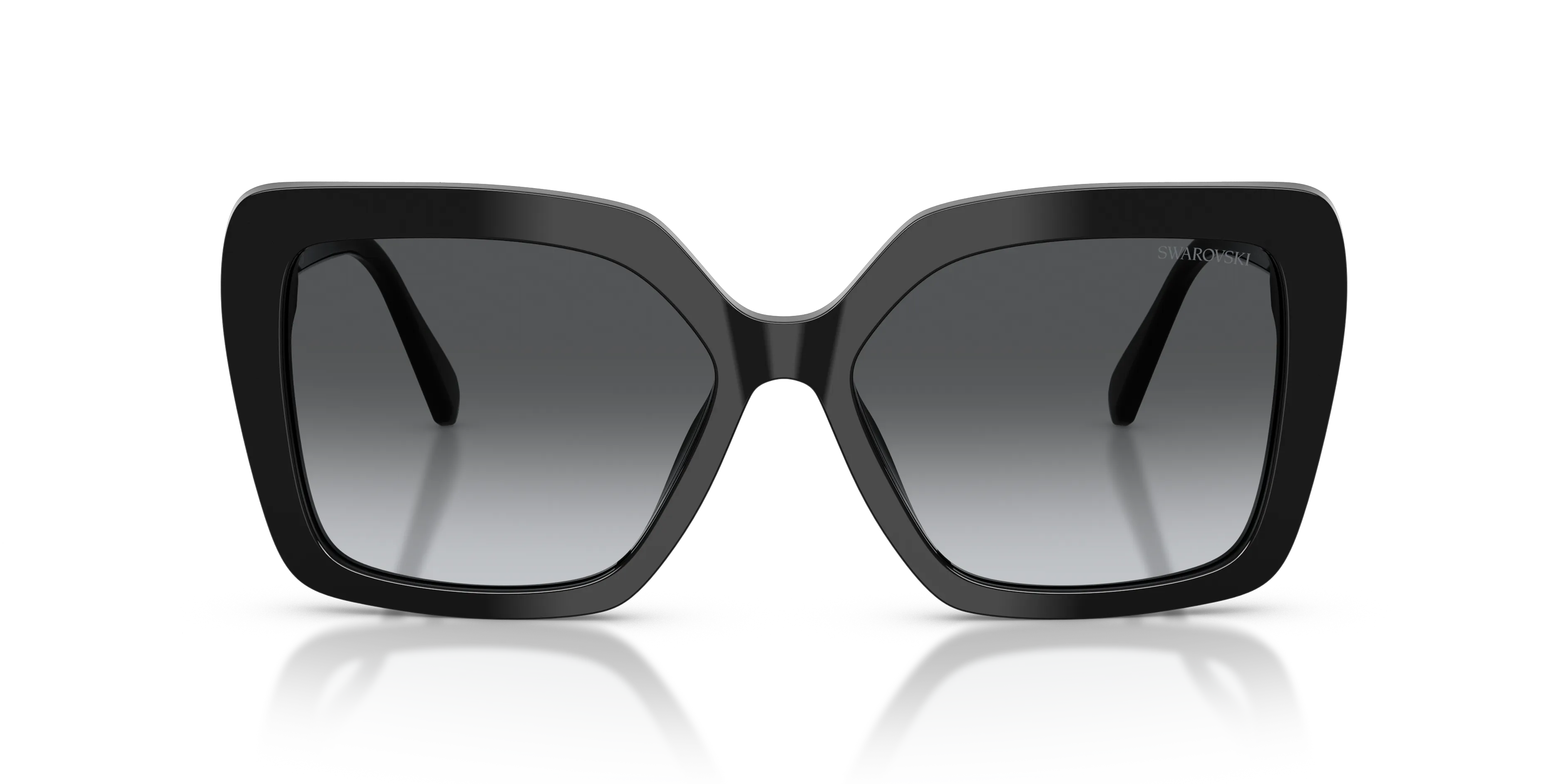 Swarovski SK6049 1001T3 Occhiali da sole Acetato Nero Grigio Farfalla Polarizzata Sfumato - immagine 3