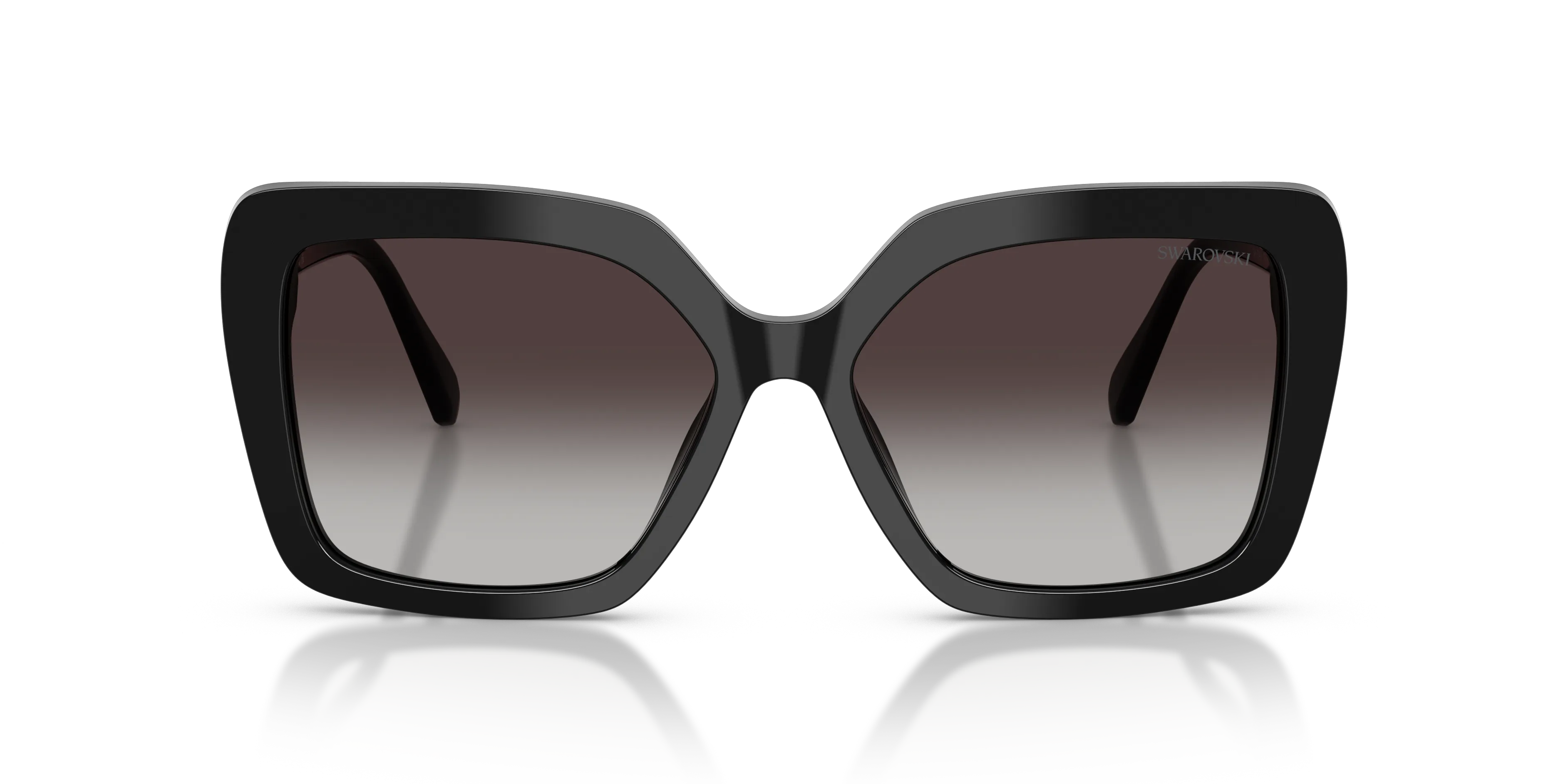 Swarovski SK6049 10018G Occhiali da sole Acetato Nero Grigio Farfalla Normale Sfumato - immagine 3