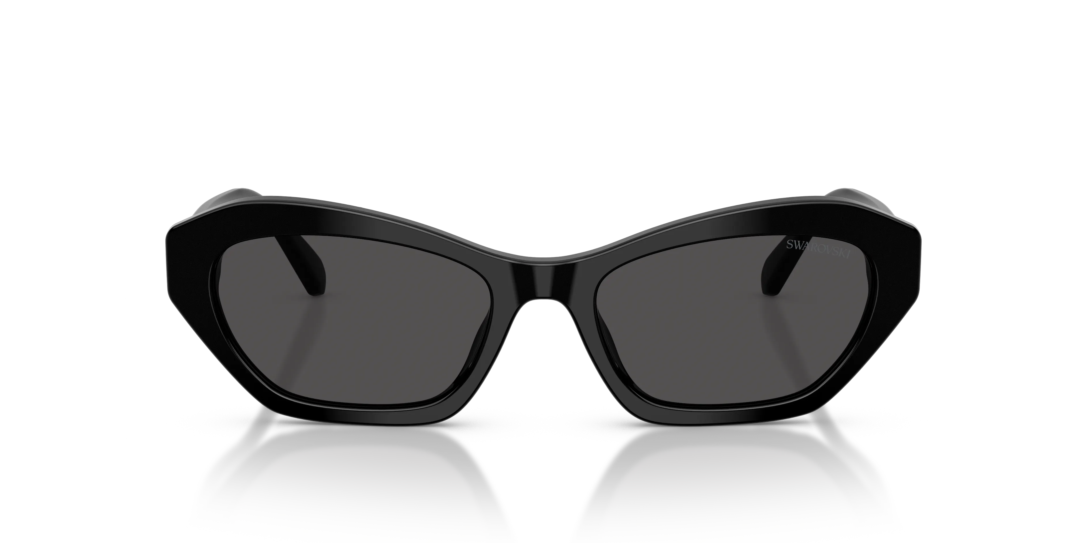 Swarovski SK6048 103887 Occhiali da sole Acetato Nero Grigio Cat Eye Normale - immagine 3