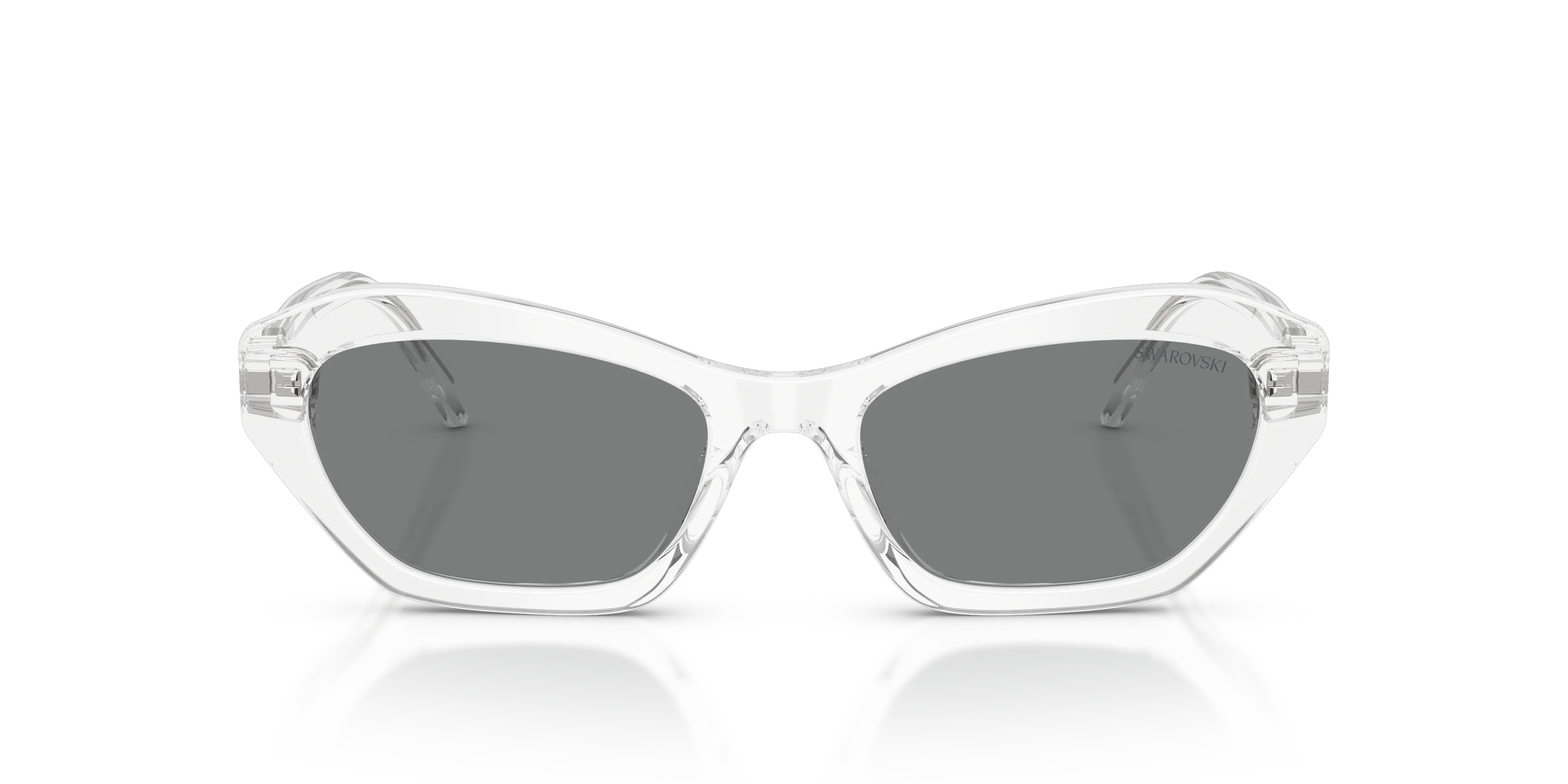 Swarovski SK6048 102787 Occhiali da sole Acetato Trasparente Grigio Cat Eye Normale - immagine 3