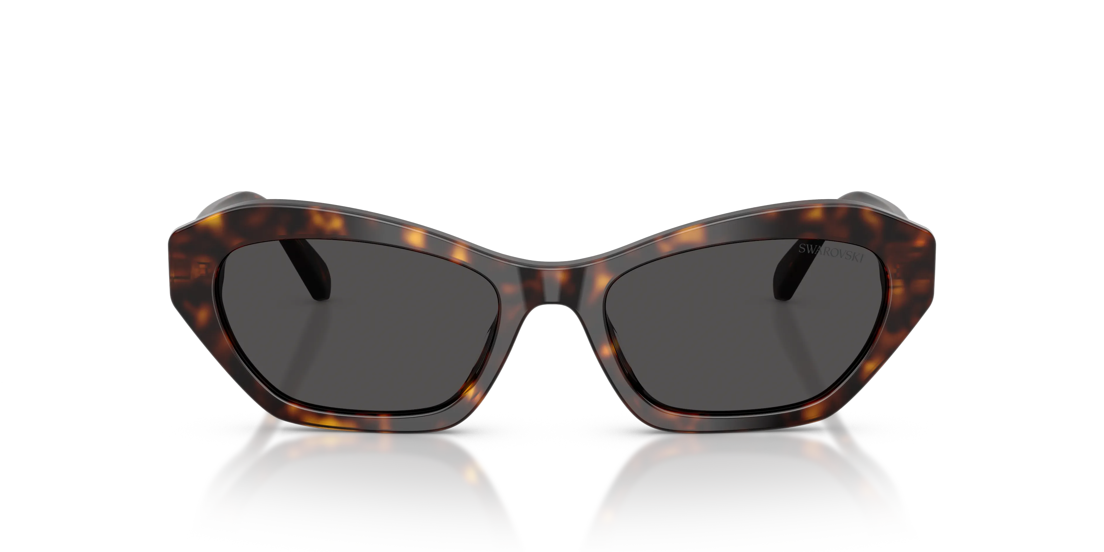 Swarovski SK6048 100287 Occhiali da sole Acetato Tartaruga Grigio Cat Eye Normale - immagine 3